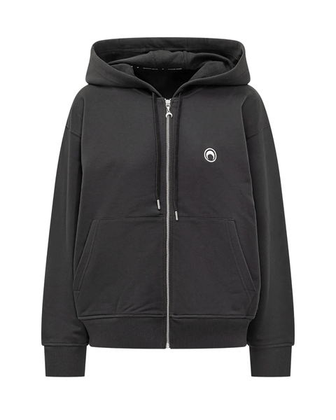 Marine Serre(マリーン・セル) MOON LOGO FLEECE ZIPPED HOODIE