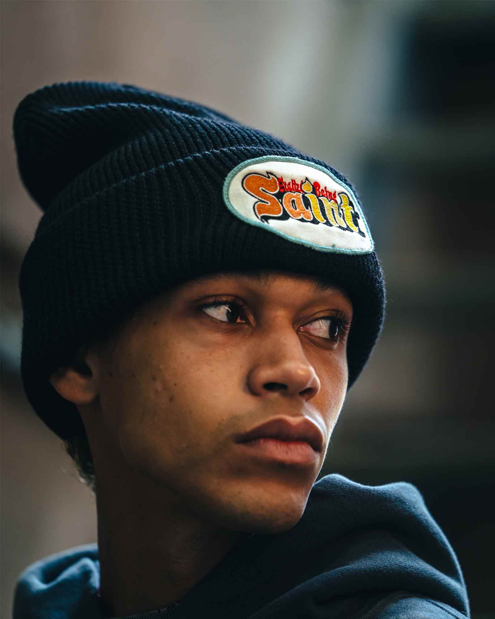 ©SAINT M××××××・セントマイケル - ニットキャップ・ビーニー KNIT CAP/SAINT / BLACK