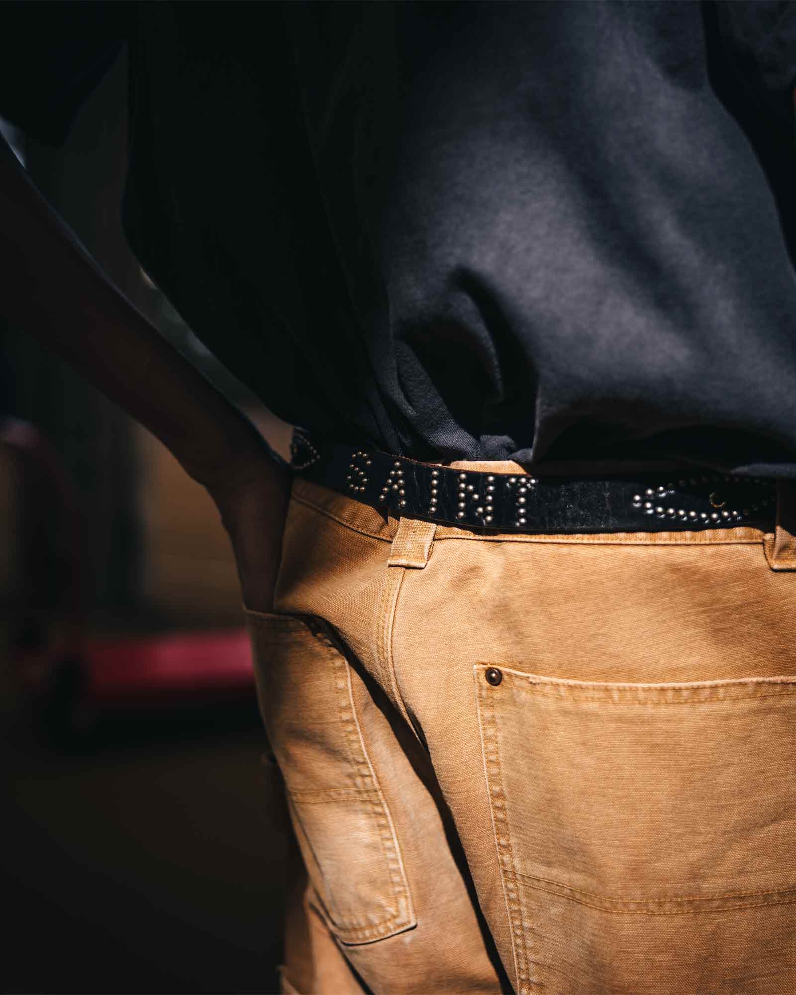 ©SAINT M××××××・セントマイケル - ベルト HTC_BELT NARROW / BLACK