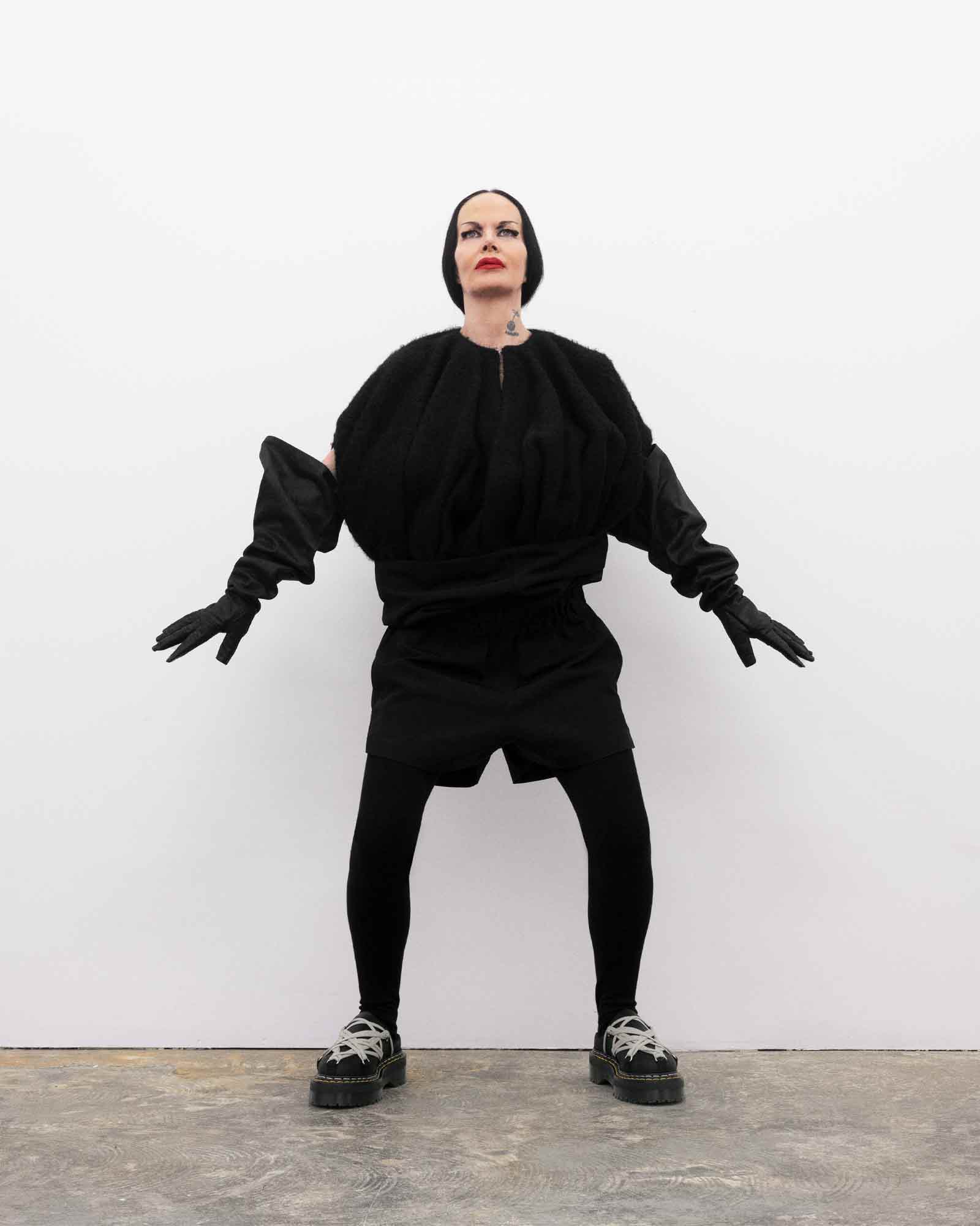 RICK OWENS・リック オウエンス - ブーツ QUAD SOLE MEGALACE® MULE / BLACK