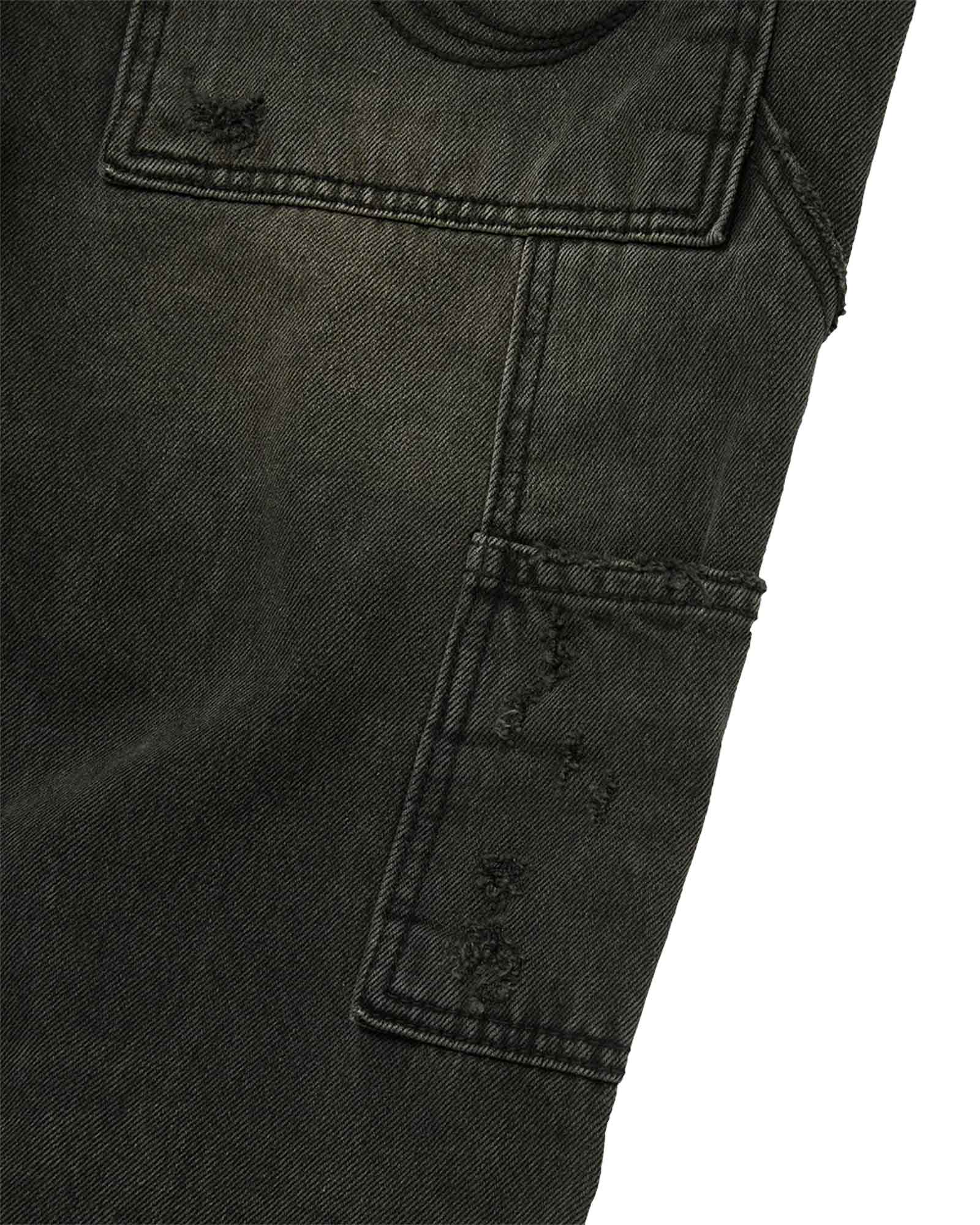 THUG CLUB・サグクラブ - デニムパンツ STUDED KNEE CARPENTER PANTS / BLACK