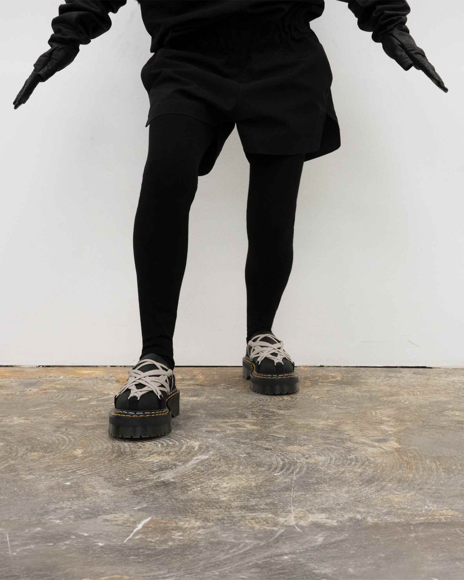 RICK OWENS・リック オウエンス - ブーツ QUAD SOLE MEGALACE® MULE / BLACK