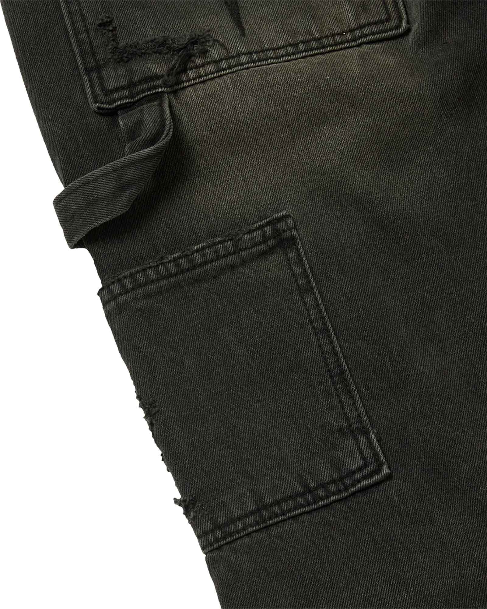THUG CLUB・サグクラブ - デニムパンツ STUDED KNEE CARPENTER PANTS / BLACK