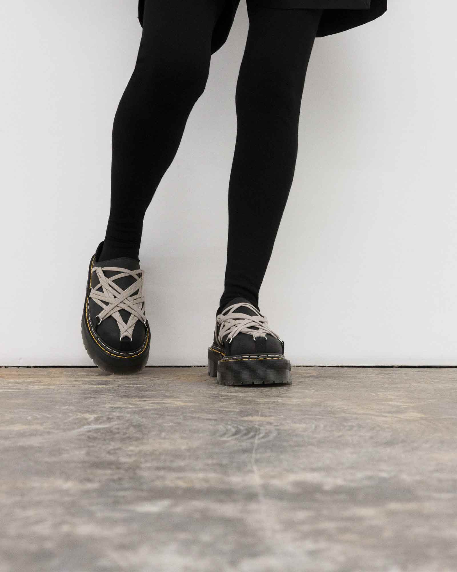RICK OWENS・リック オウエンス - ブーツ QUAD SOLE MEGALACE® MULE / BLACK
