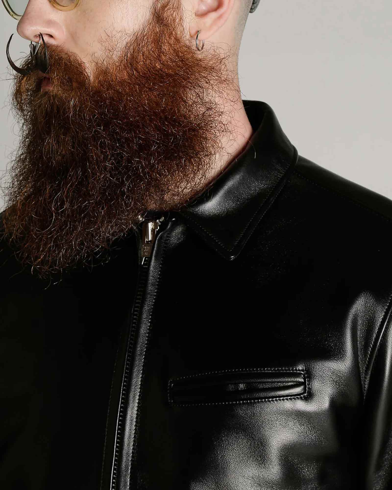 Schott・ショット - レザージャケット LEATHER TRACKER JACKET / BLACK