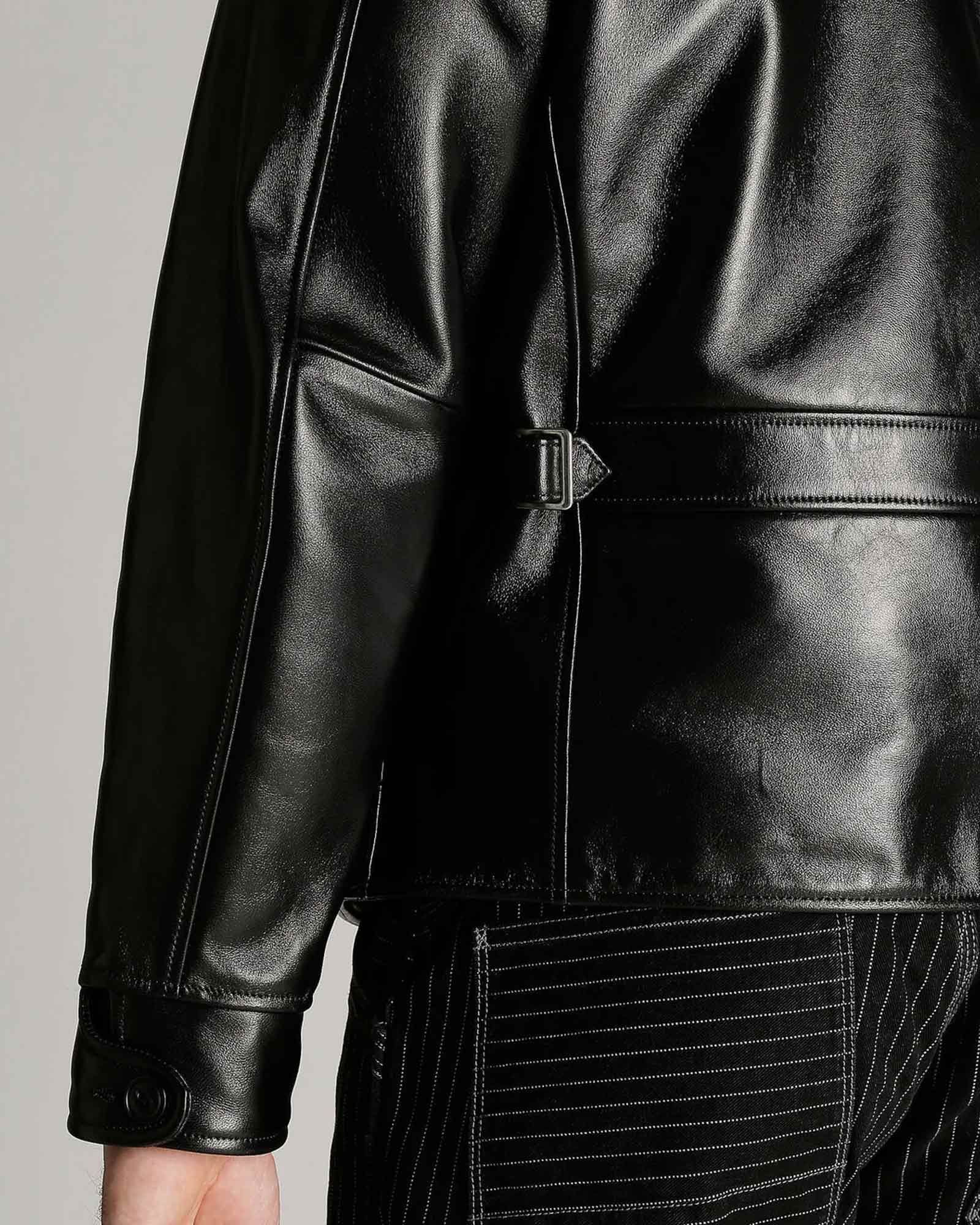 Schott・ショット - レザージャケット LEATHER TRACKER JACKET / BLACK