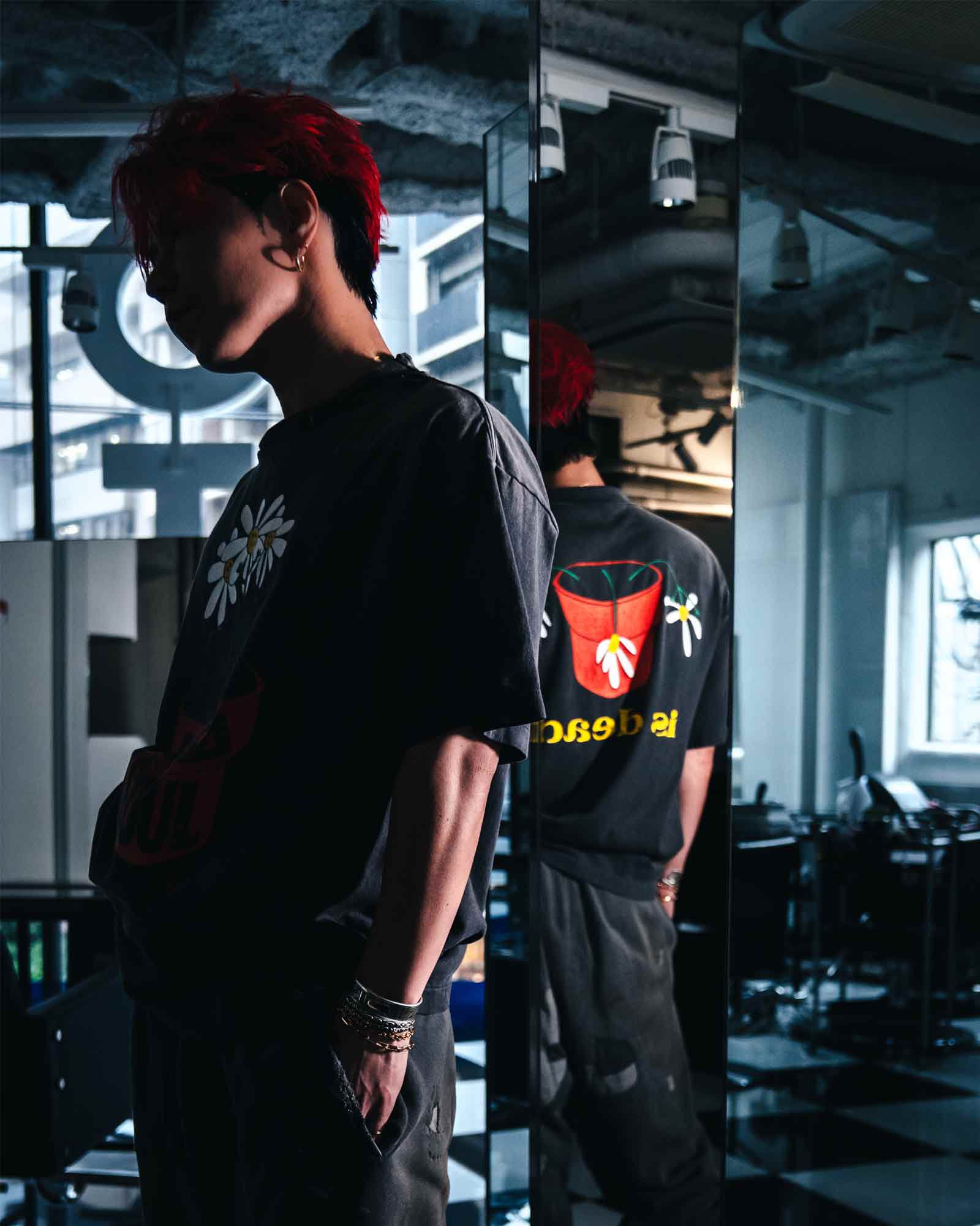 ©SAINT M××××××・セントマイケル - Tシャツ・カットソー DLS_SS TEE/DE LA SOUL / BLACK