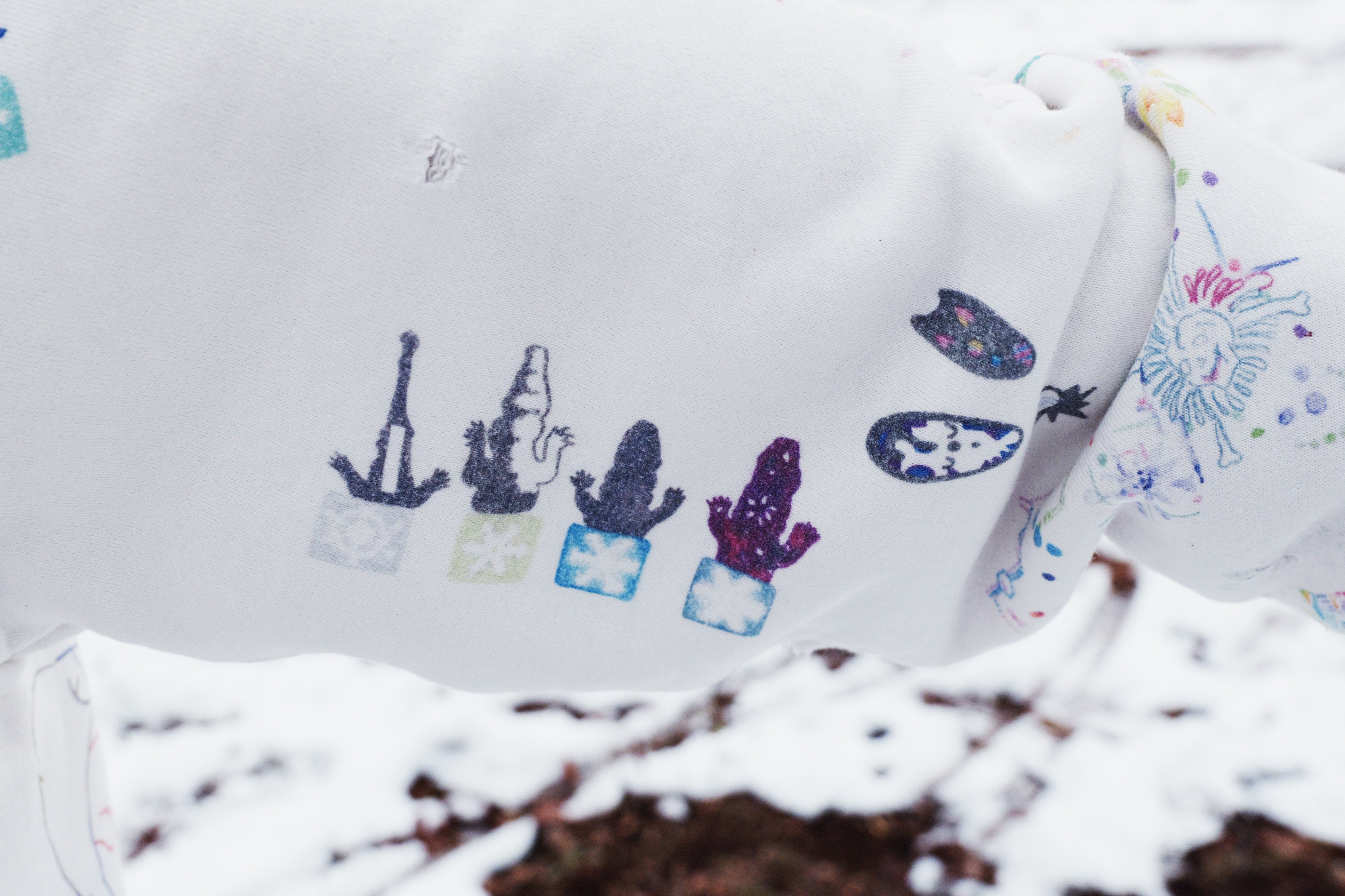 ©SAINT M××××××・圣迈克尔 -  COCO_DOUBLE FACE HOODIE / WHITE