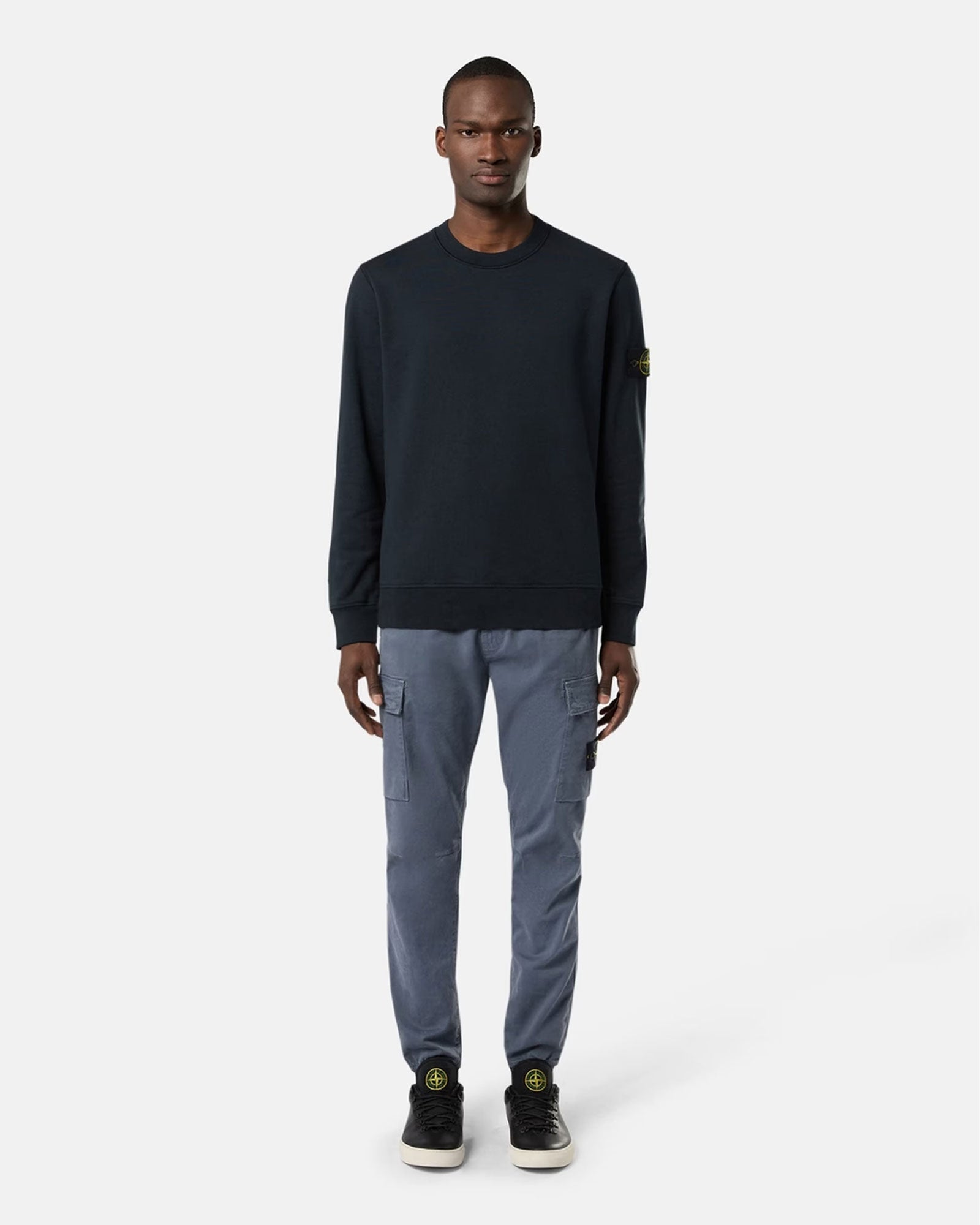 STONE ISLAND・ストーンアイランド - スウェット ORGANIC COTTON FLEECE SWEAT SHIRT 6100060  / BLACK