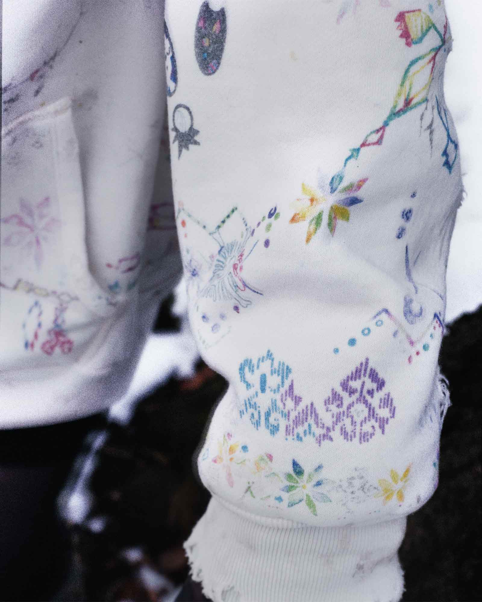 ©SAINT M××××××・圣迈克尔 -  COCO_DOUBLE FACE HOODIE / WHITE