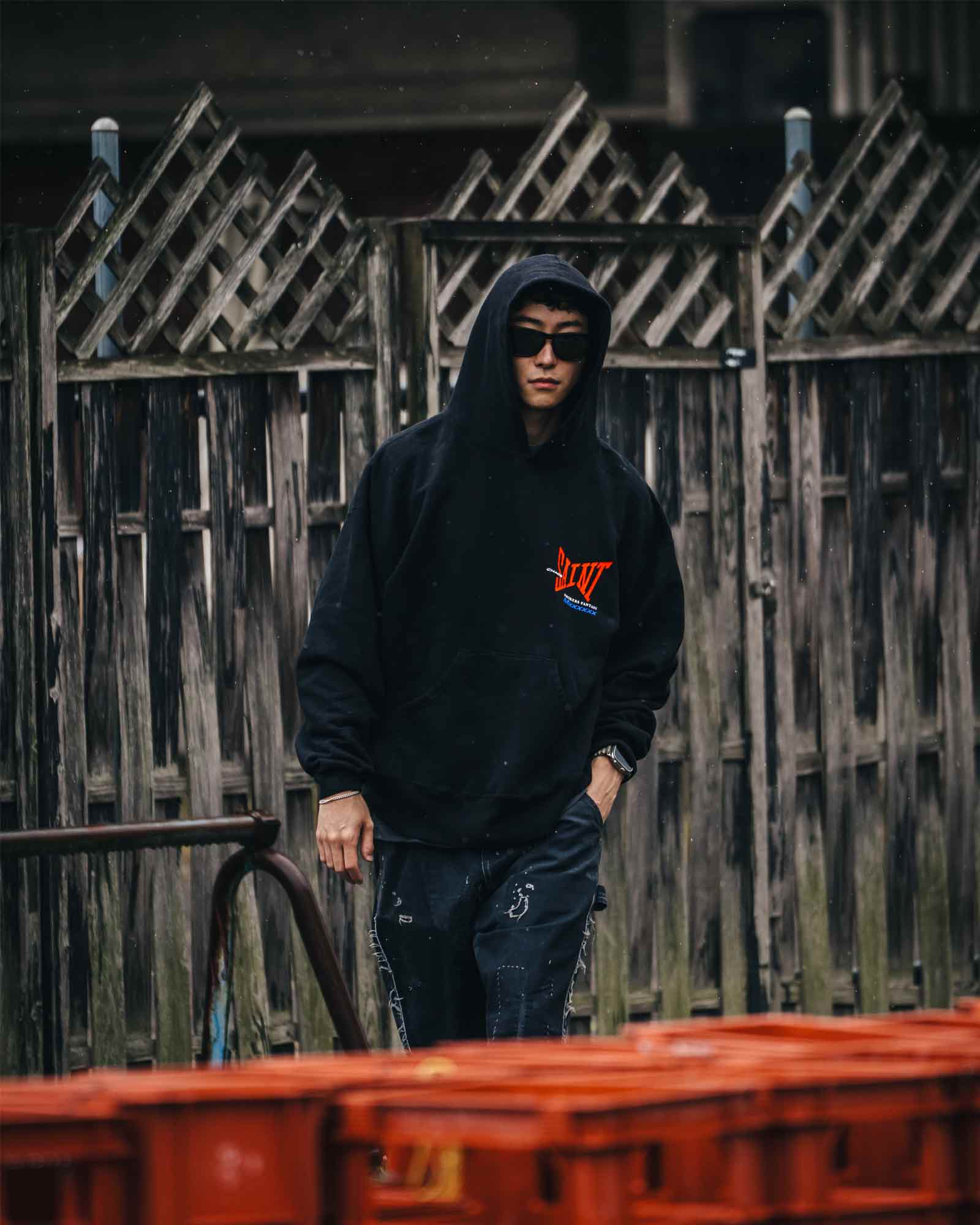 ©SAINT M××××××・セントマイケル - パーカー・フーディ HOODIE/RIBON SAINT / BLACK