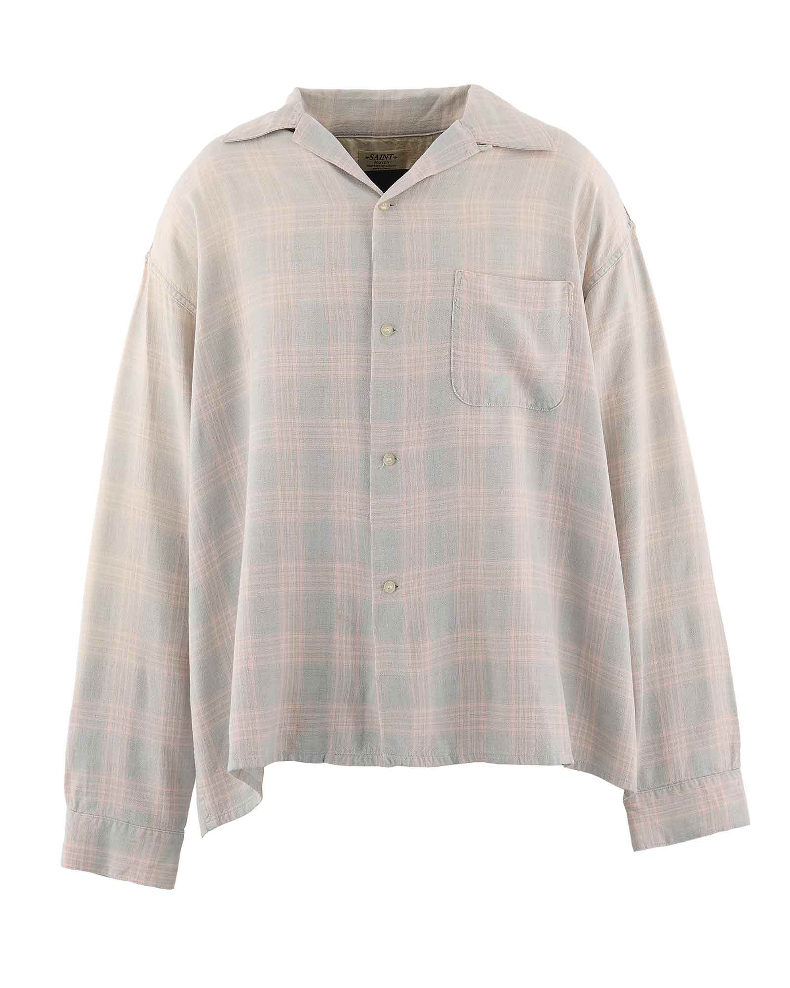 ©SAINT M××××××・saint michael -  RAYON SHIRT/CHECK / SKY BLUE