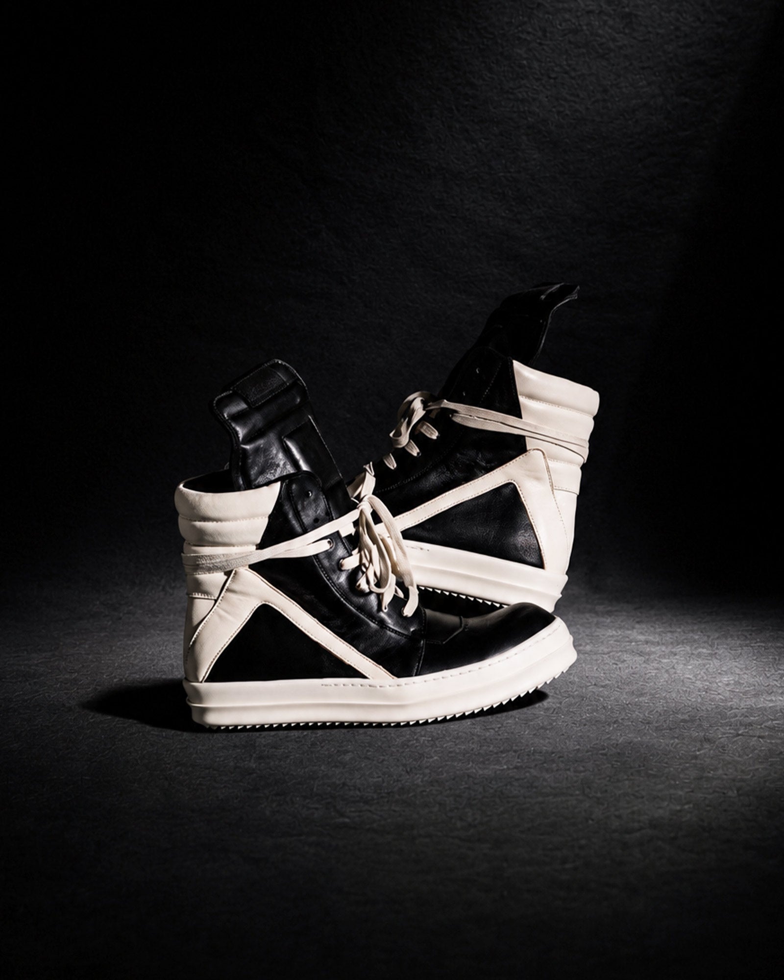 RICK OWENS・リック オウエンス - ハイカットスニーカー GEOBASKET / BLACK/MILK/MILK