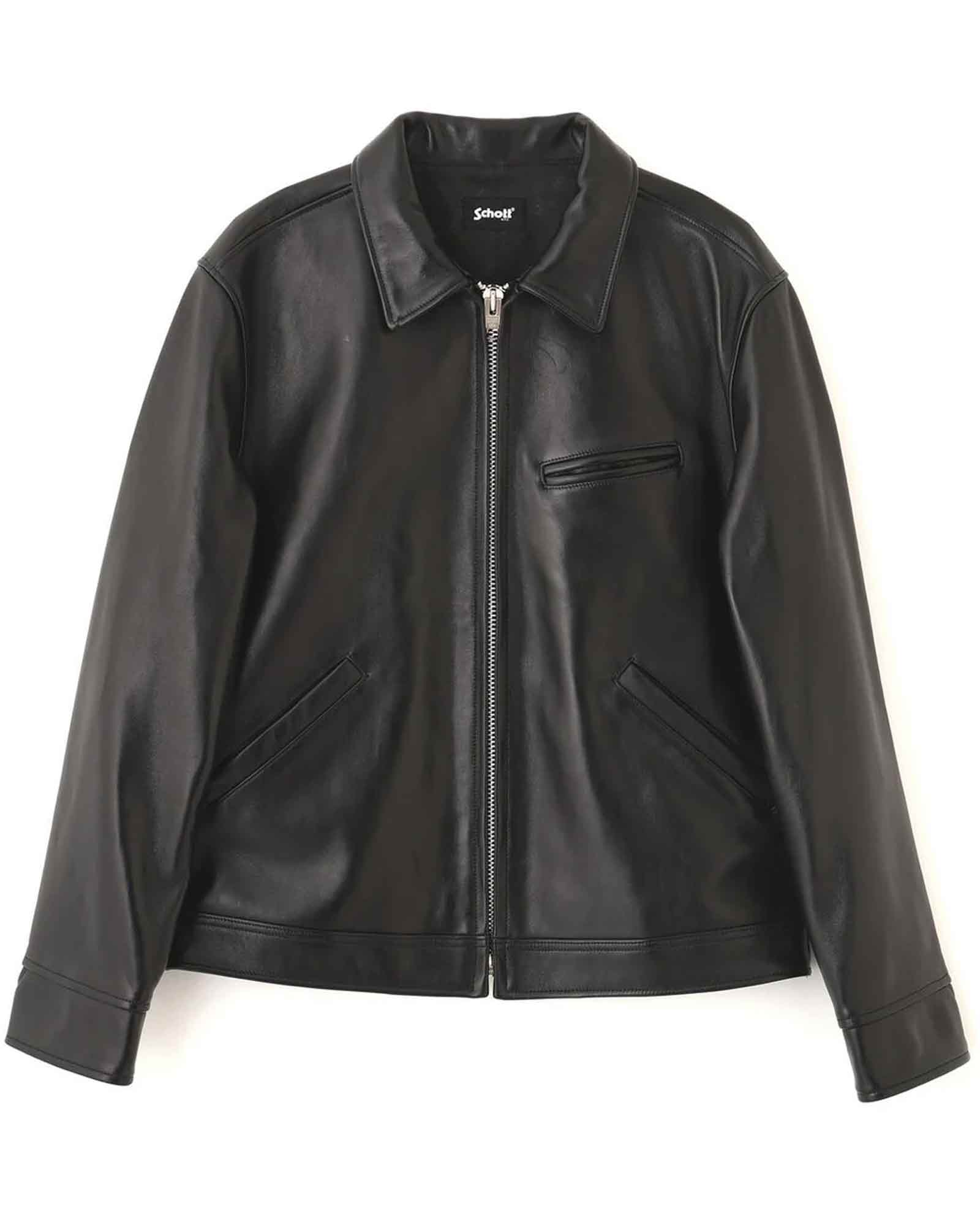 Schott・ショット - レザージャケット LEATHER TRACKER JACKET / BLACK