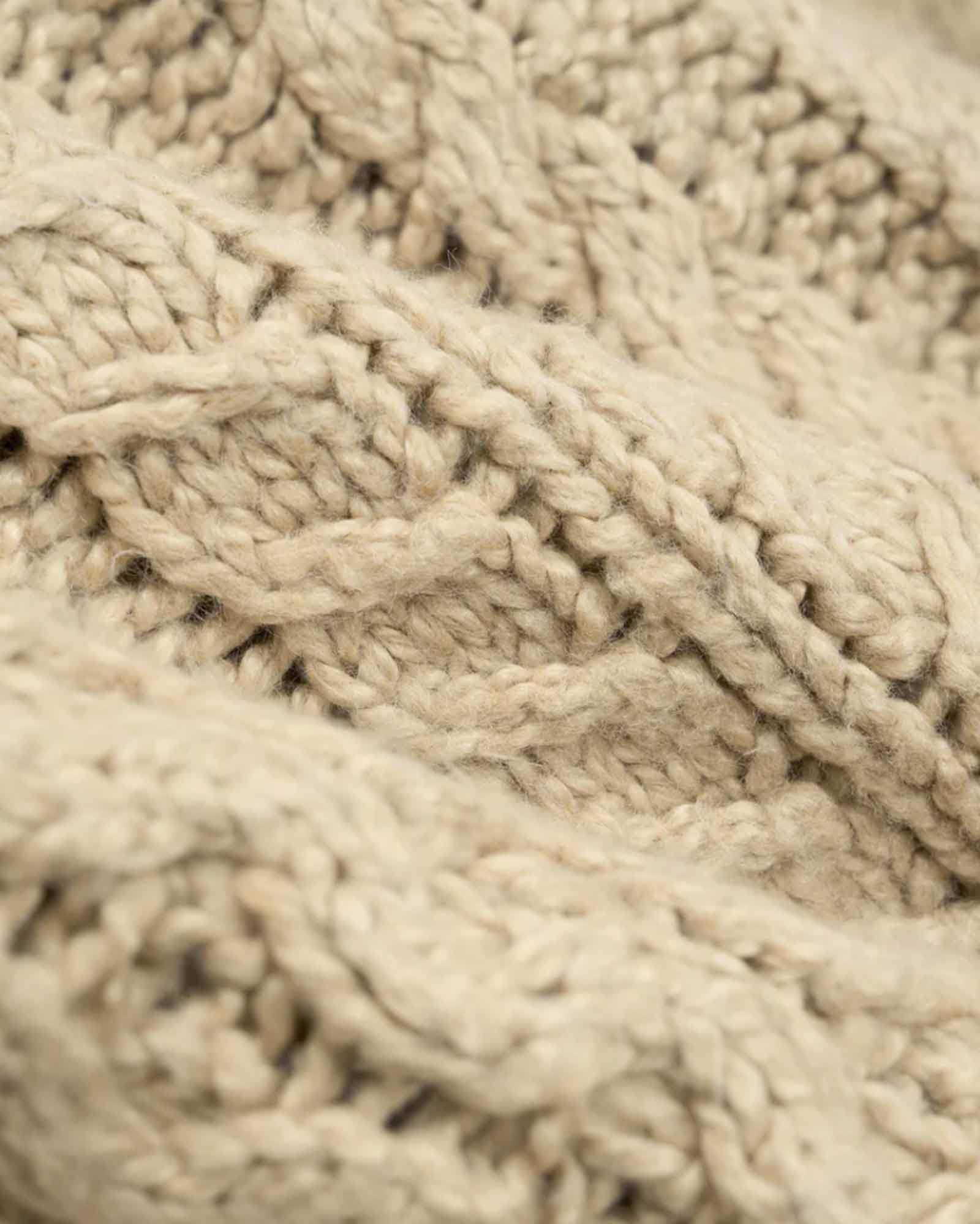 ESSENTIALS・エッセンシャルズ - ニット・セーター CABLE KNIT HOODIE / GOLD HEATHER