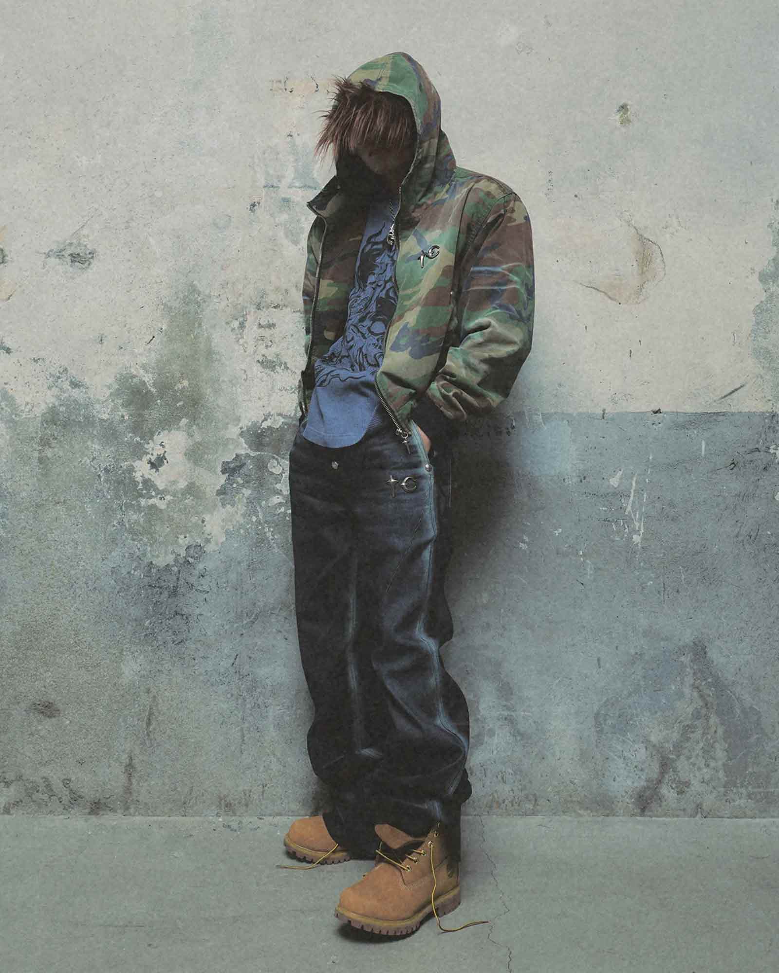 THUG CLUB・サグクラブ - デニムパンツ SNAKE BOOT PANTS / BLUE