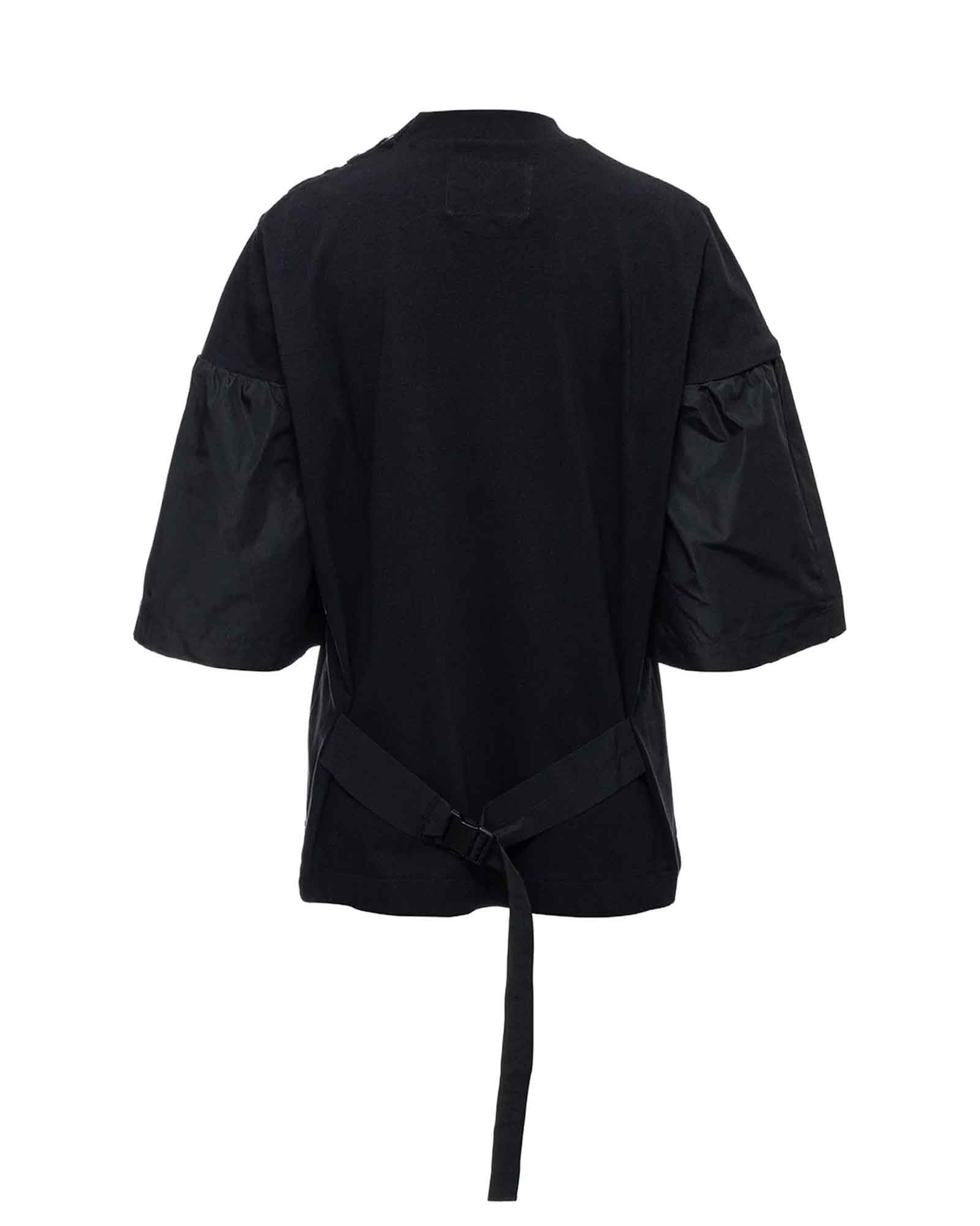 PHENIX・フェニックス - Tシャツ・カットソー ASYMMETRIC DRAPE TIE BLOUSE TEE / BLACK