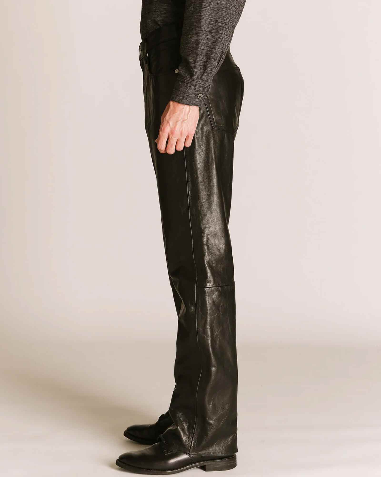 Schott・ショット - その他パンツ LOT.025 LEATHER PANTS / BLACK