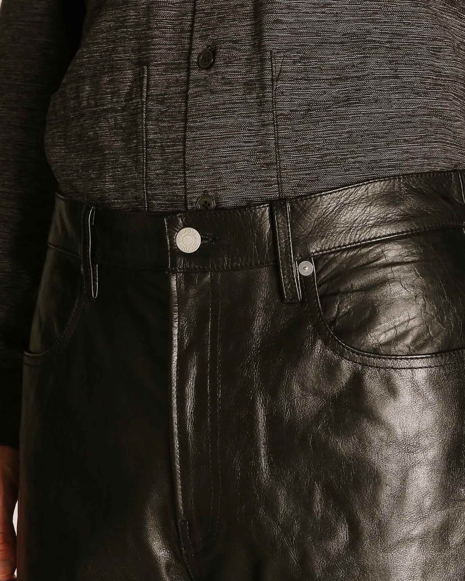Schott・ショット - その他パンツ LOT.025 LEATHER PANTS / BLACK