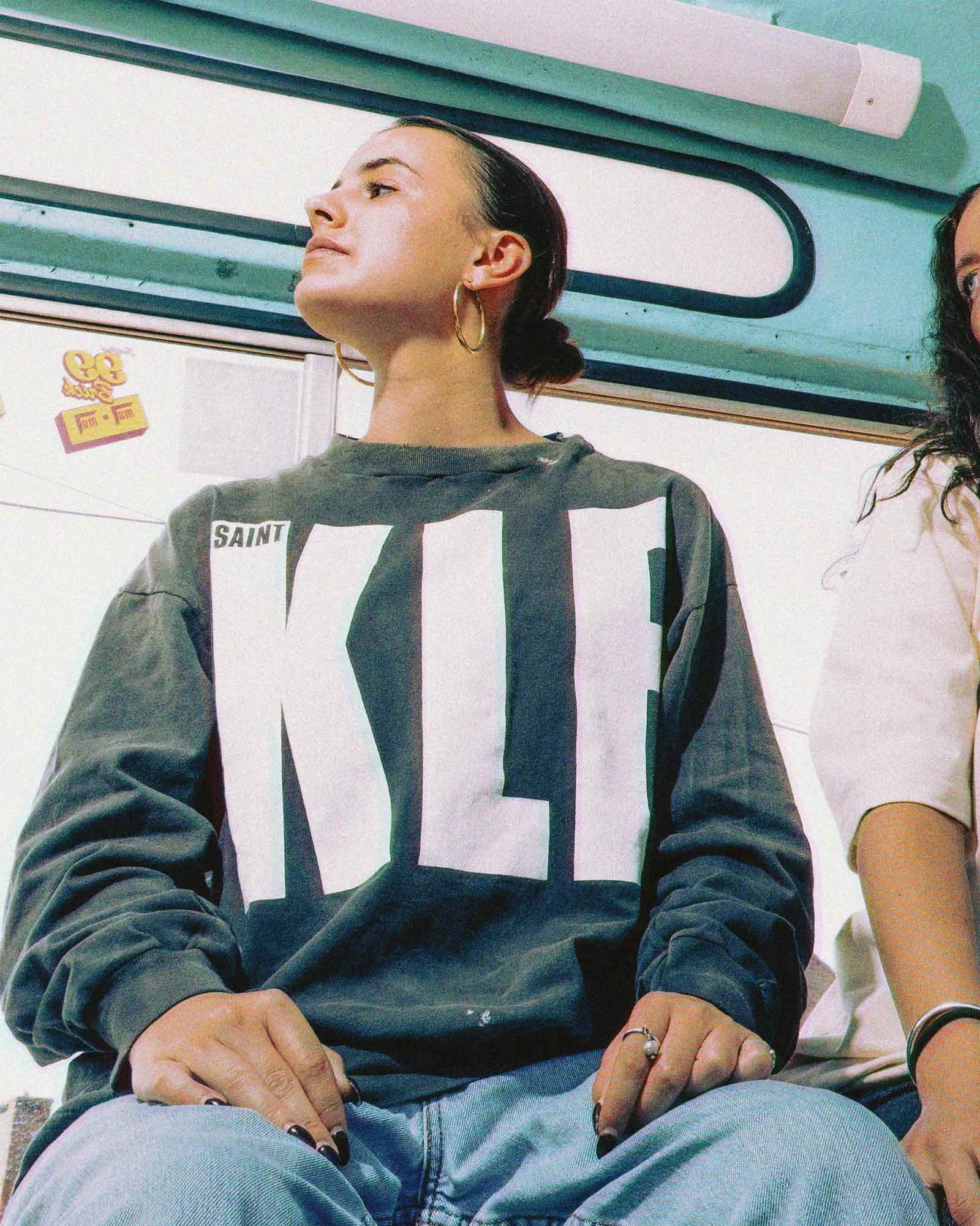 ©SAINT M××××××・saint michael -  KLF_LS TEE/WHITE KLF / BLACK