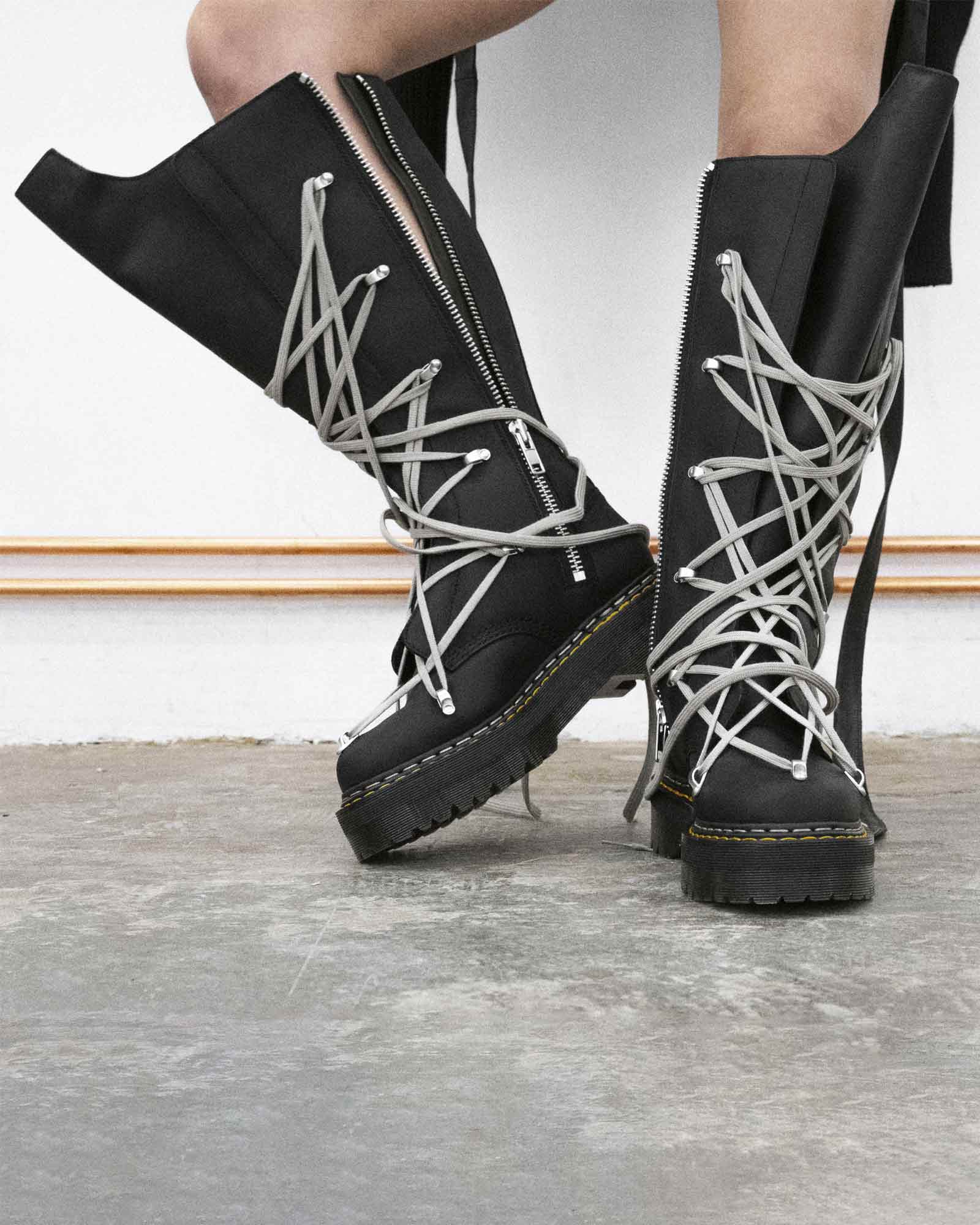 RICK OWENS・rick owens -  1B60 QUAD SOLE PENTALACE BOOT / BLACK