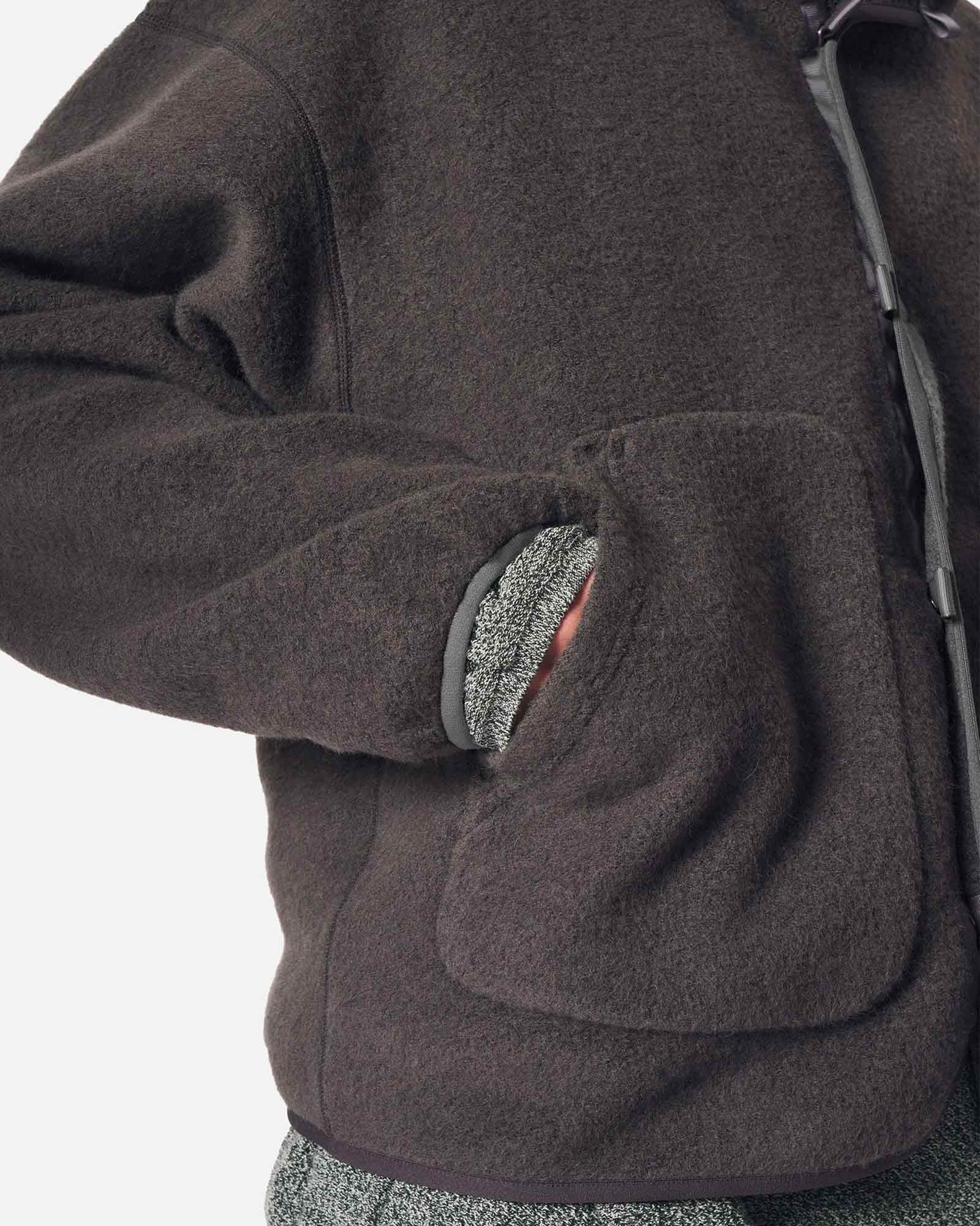 Goldwin 0・ゴールドウイン ゼロ - パーカー・フーディ WOOL FLEECE HOODIE / DARK LAVA