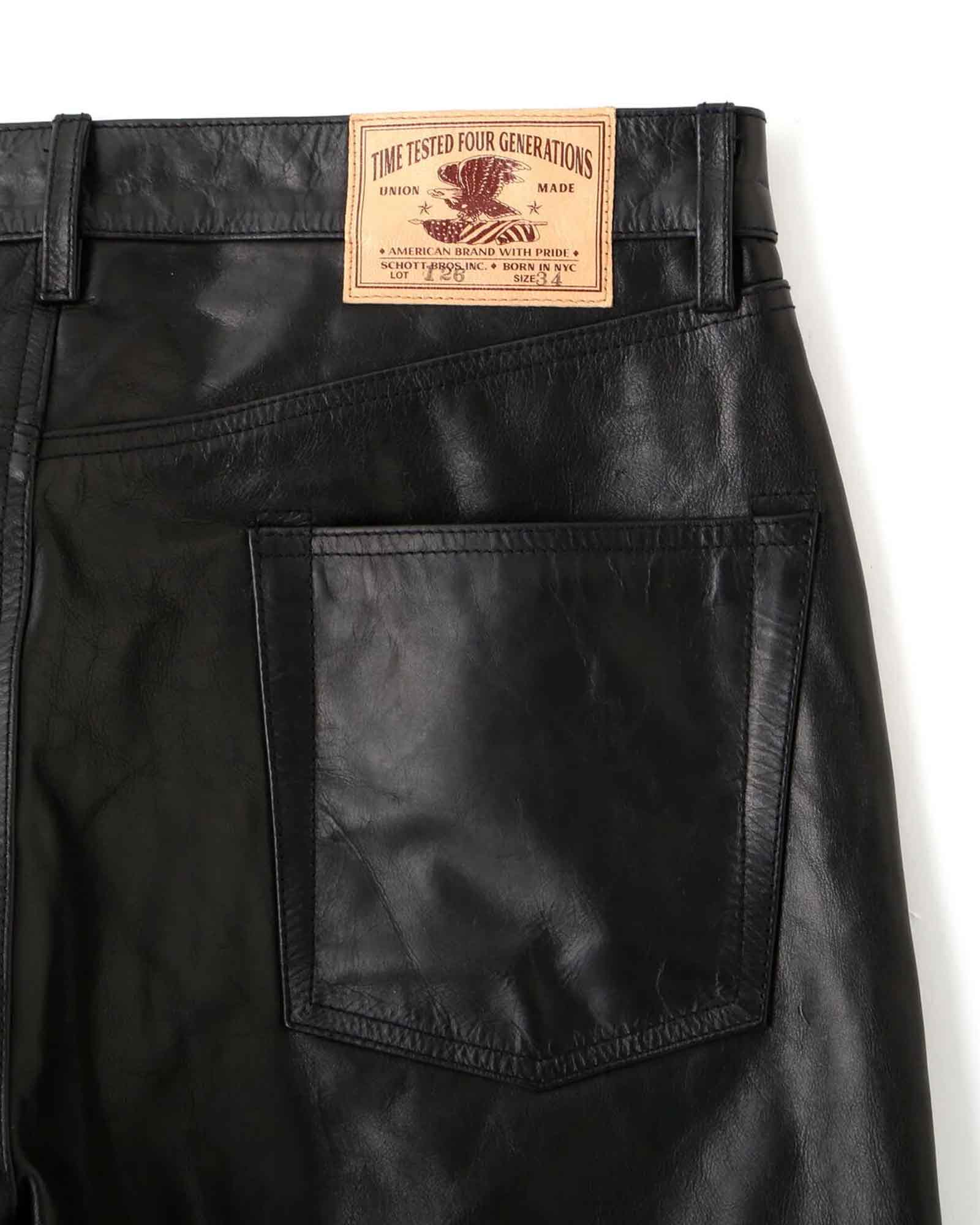 Schott・ショット - その他パンツ LOT.025 LEATHER PANTS / BLACK