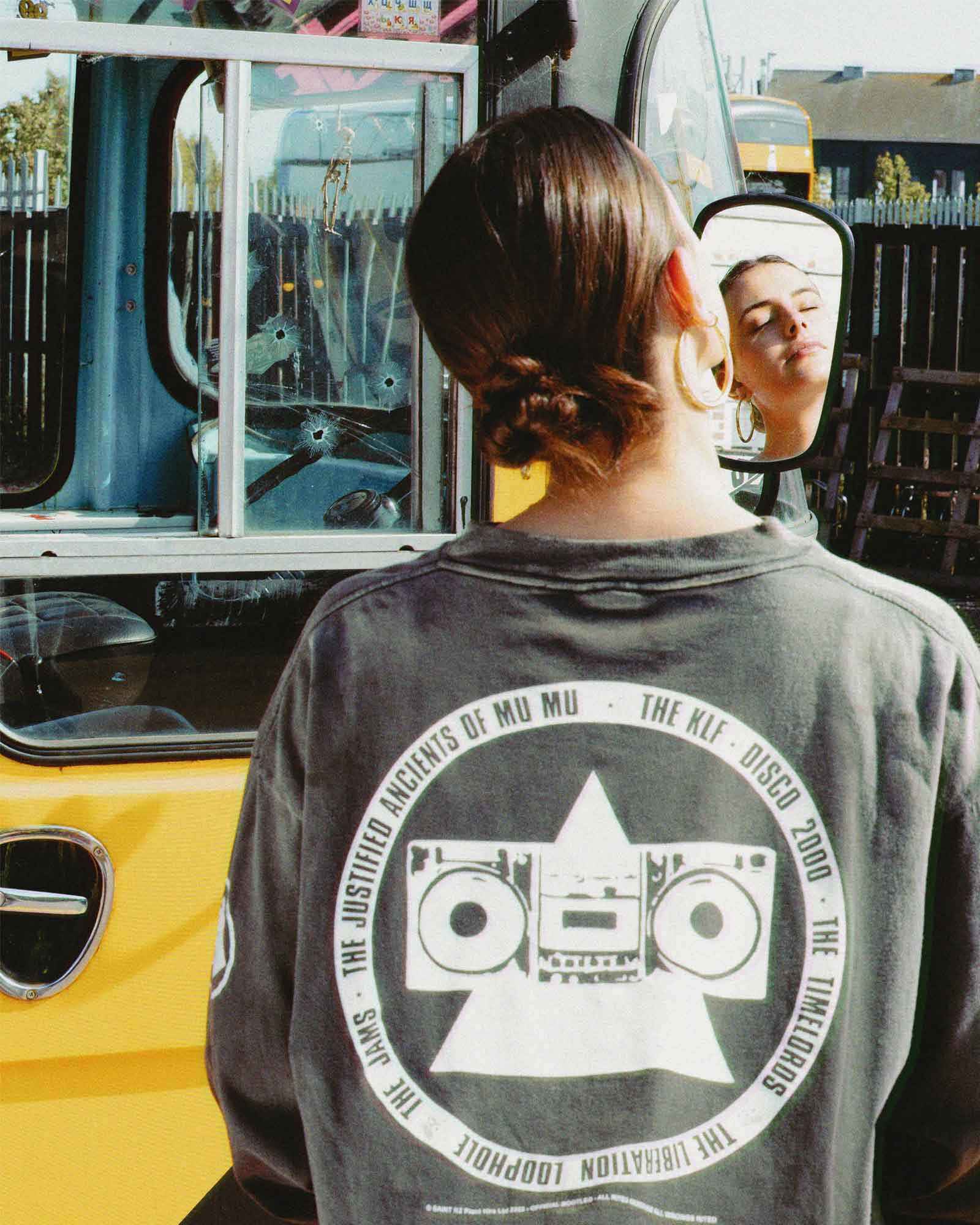 ©SAINT M××××××・saint michael -  KLF_LS TEE/WHITE KLF / BLACK