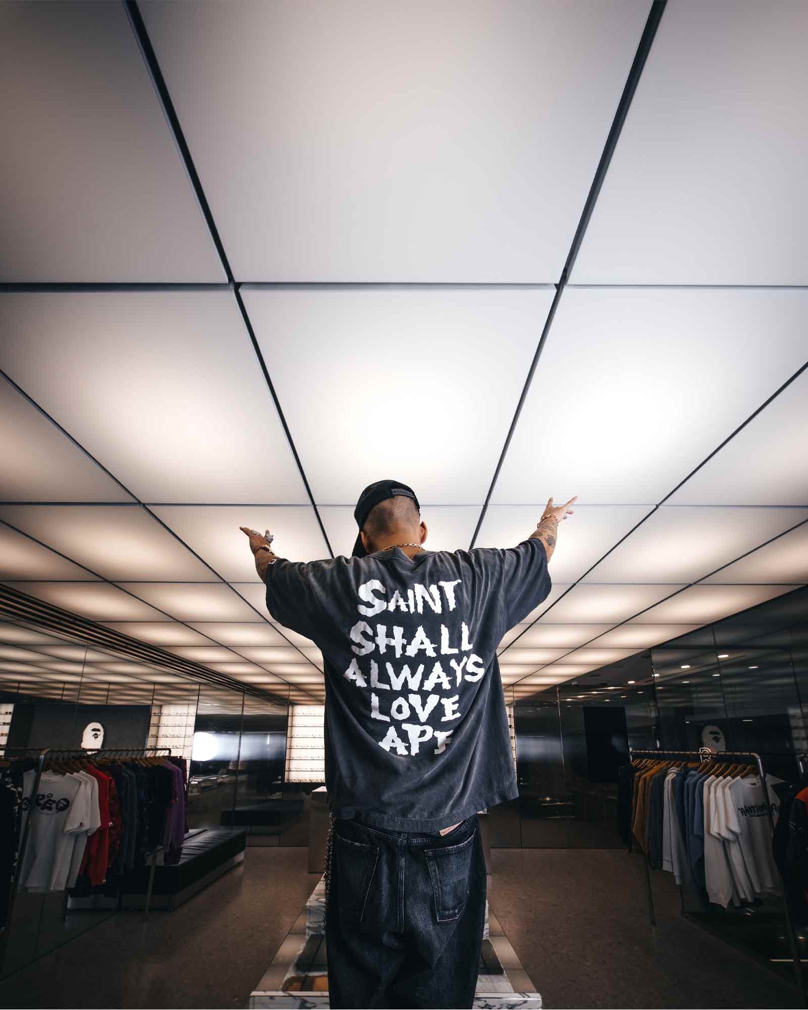 ©SAINT M××××××・セントマイケル - Tシャツ・カットソー BAPE_SS T-SHIRT/ALWAYS LOVE / BLACK