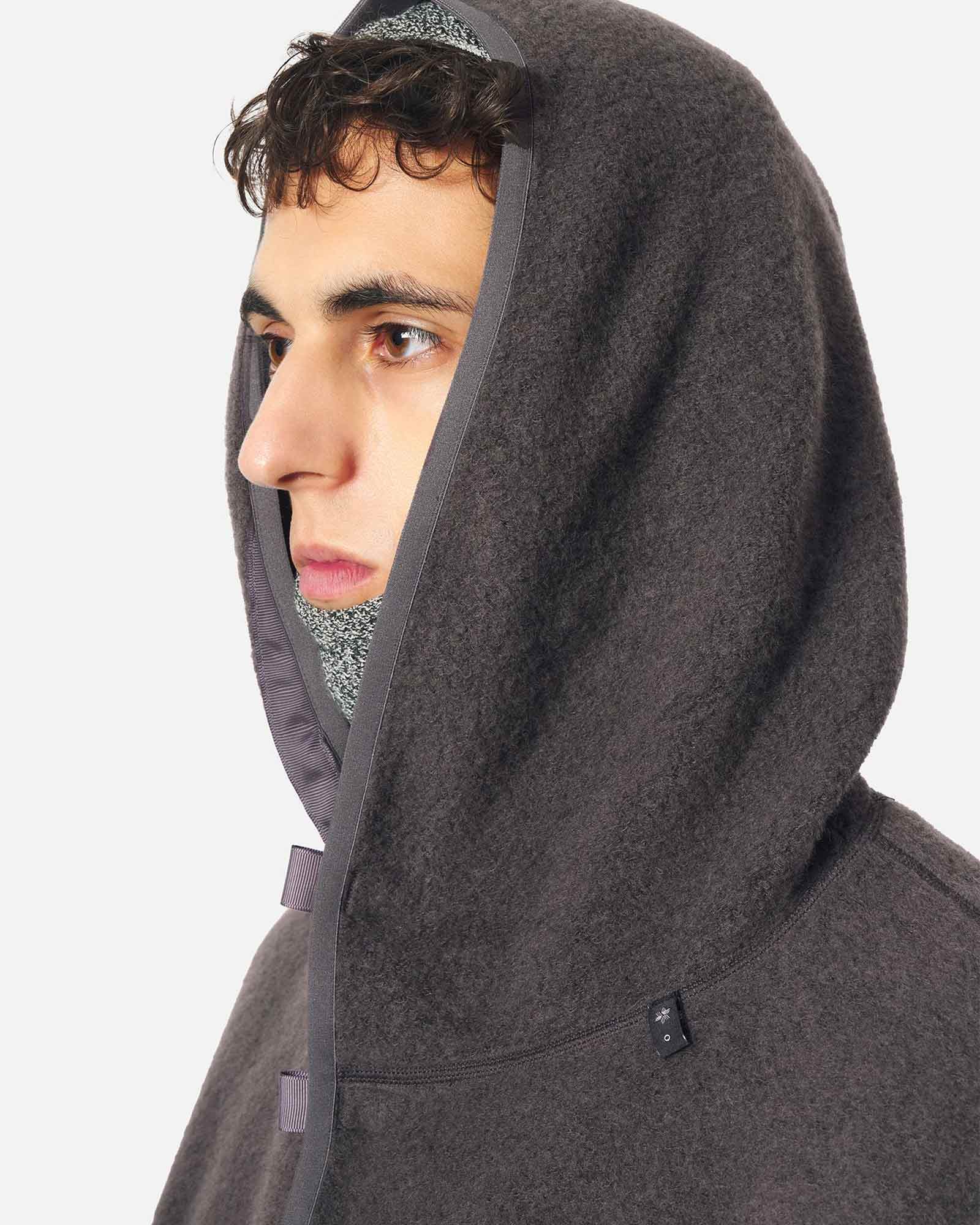 Goldwin 0・ゴールドウイン ゼロ - パーカー・フーディ WOOL FLEECE HOODIE / DARK LAVA