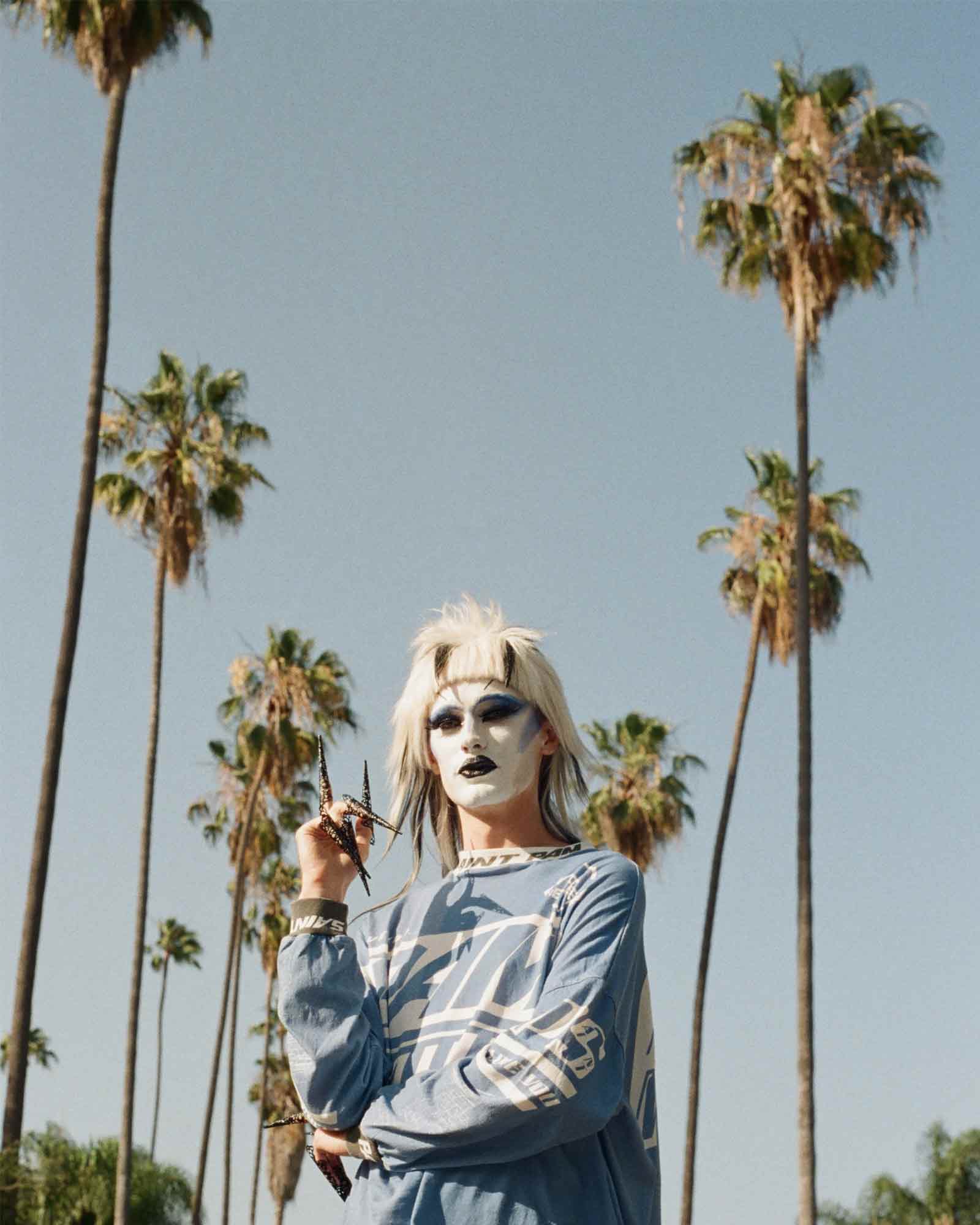 ©SAINT M××××××・saint michael -  PAM_LS TEE/SAINT PAM / BLUE