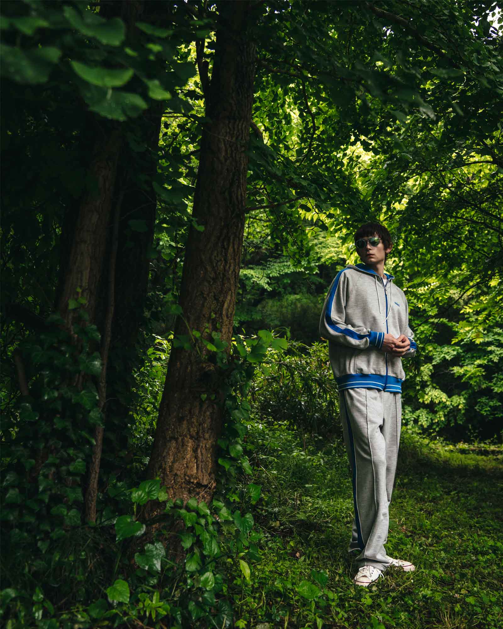 ©SAINT M××××××・セントマイケル - パーカー・フーディ ZIP HOODIE/SIDE LINE / GRAY