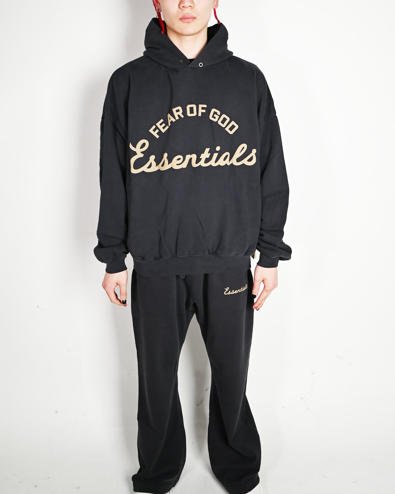 ESSENTIALS・エッセンシャルズ - パーカー・フーディ TRAINING 90'S HOODIE / FADED BLACK
