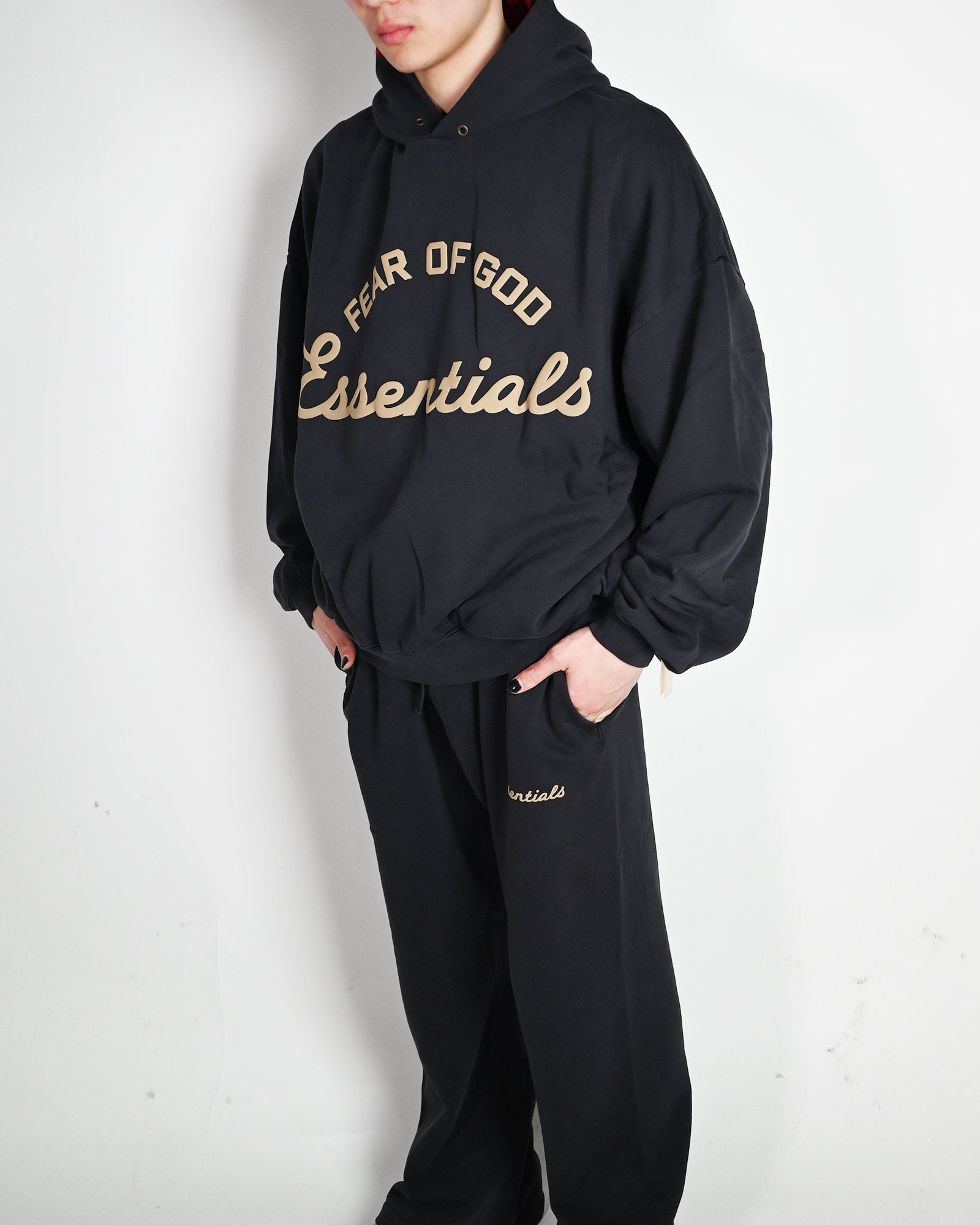 ESSENTIALS・エッセンシャルズ - パーカー・フーディ TRAINING 90'S HOODIE / FADED BLACK