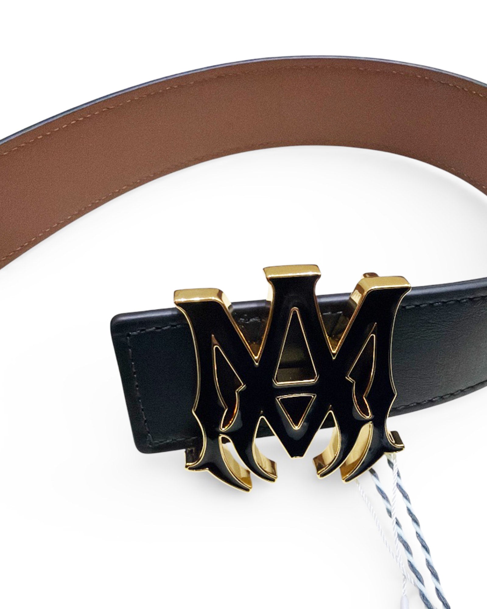 AMIRI・アミリ - ベルト MA 4CM ENAMEL BELT / BLACK/BROWN