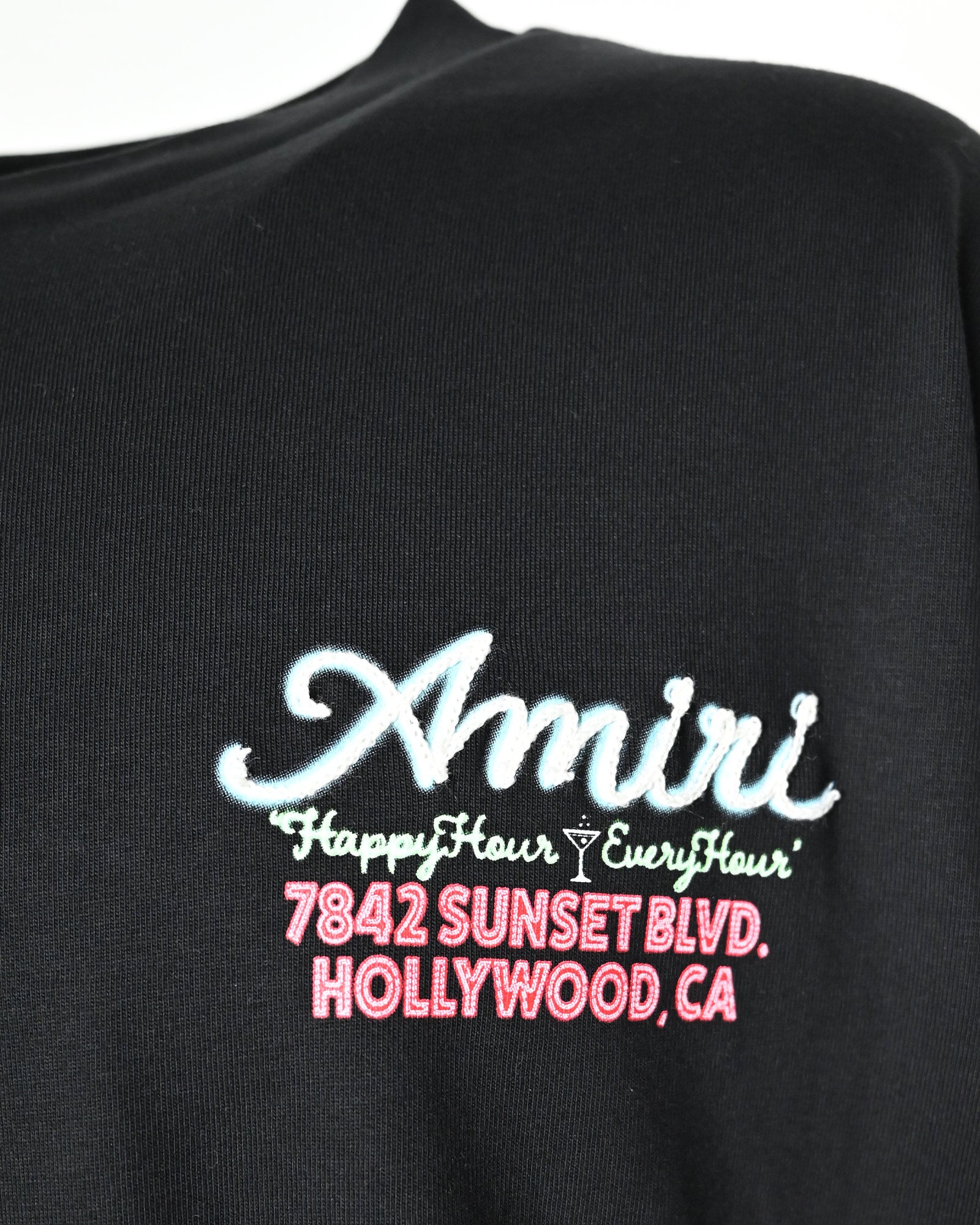 AMIRI・アミリ - Tシャツ・カットソー AMIRI NEON LIGHTS OS TEE / BLACK