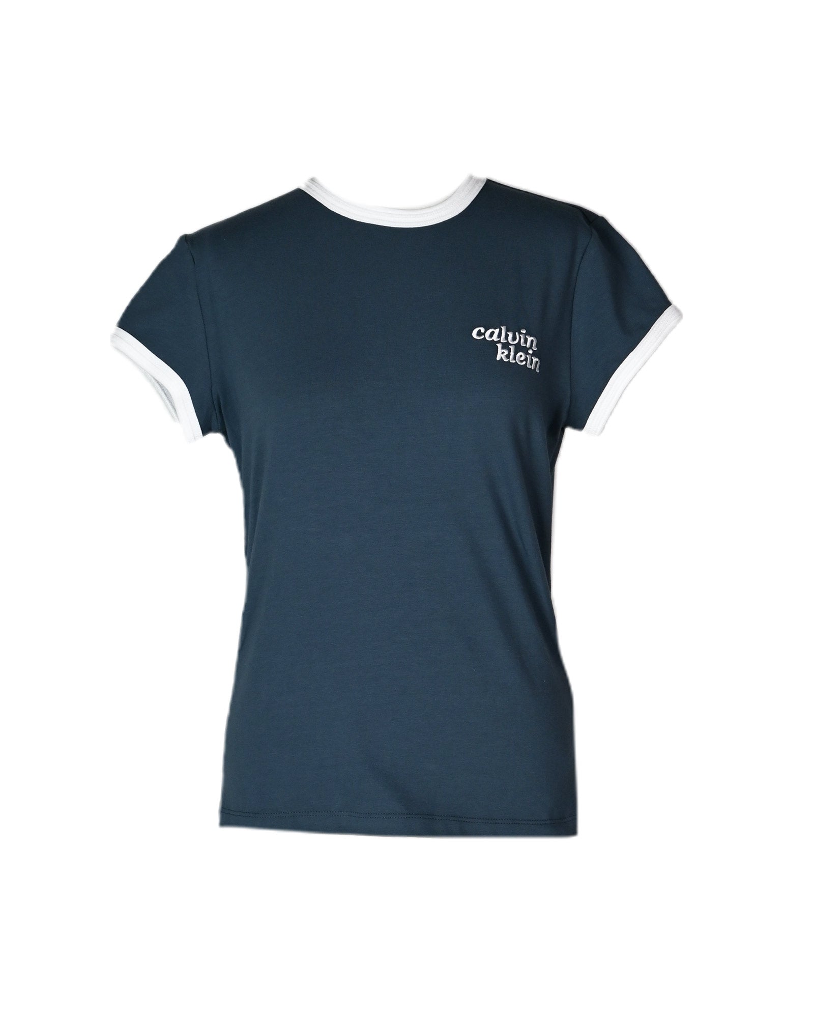 Calvin Klein・カルバン クライン - トップス SS SLIM LOGO RINGER TEE / BLUE