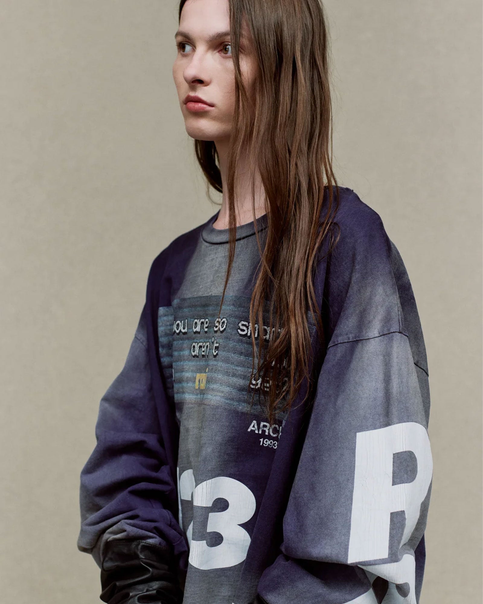 RRR123・リヴィントン ロイ レビス - L/S Tシャツ RICH CVA LS / FADED BLUE