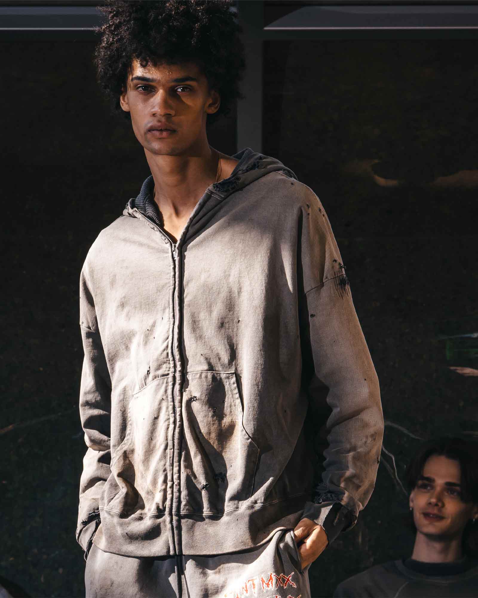 ©SAINT M××××××・セントマイケル - トップス DOUBLE FACE ZIP HOODIE / CHARCOAL