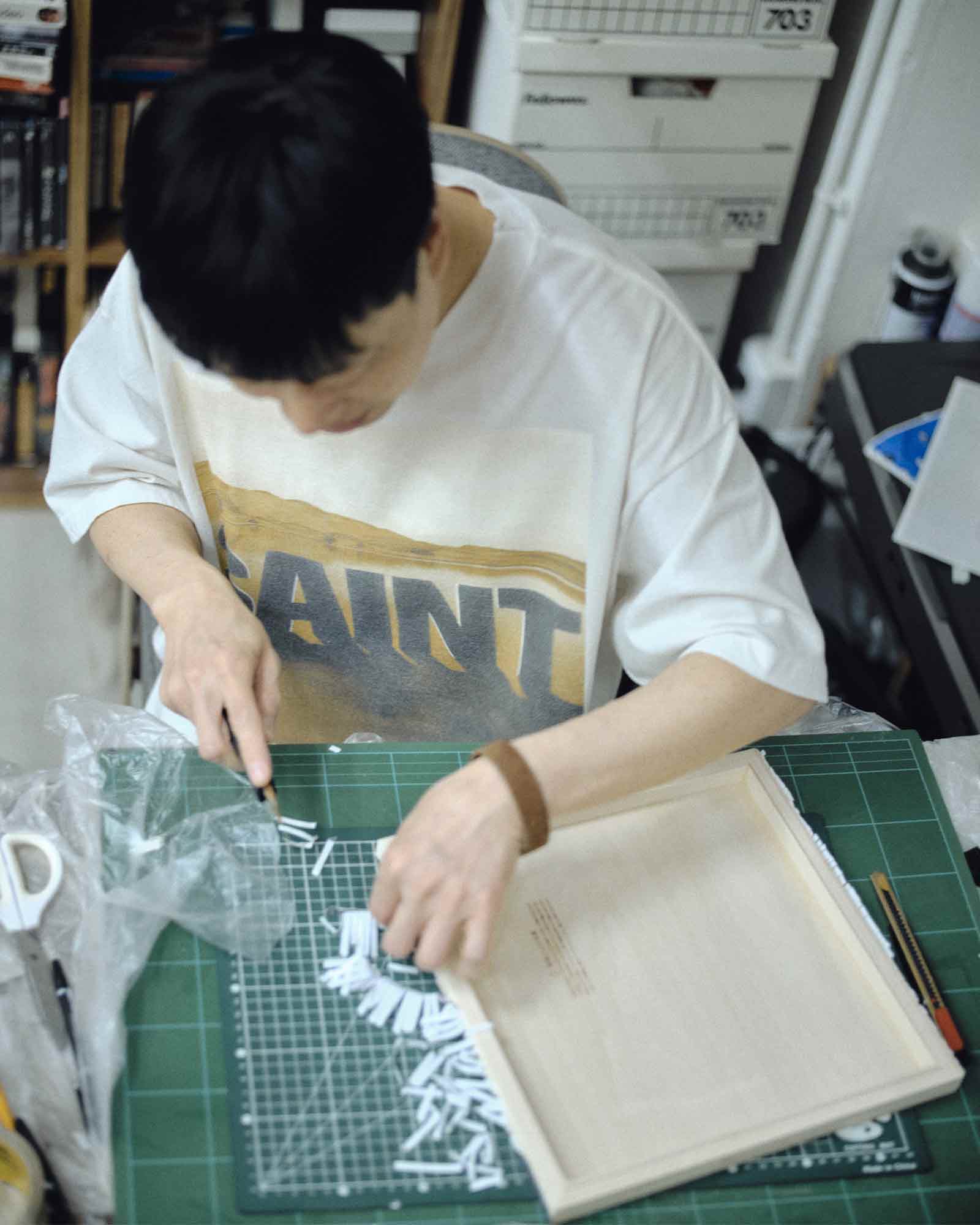 ©SAINT M××××××・セントマイケル - Tシャツ・カットソー KK_SS T-SHIRT/DESERT / WHITE