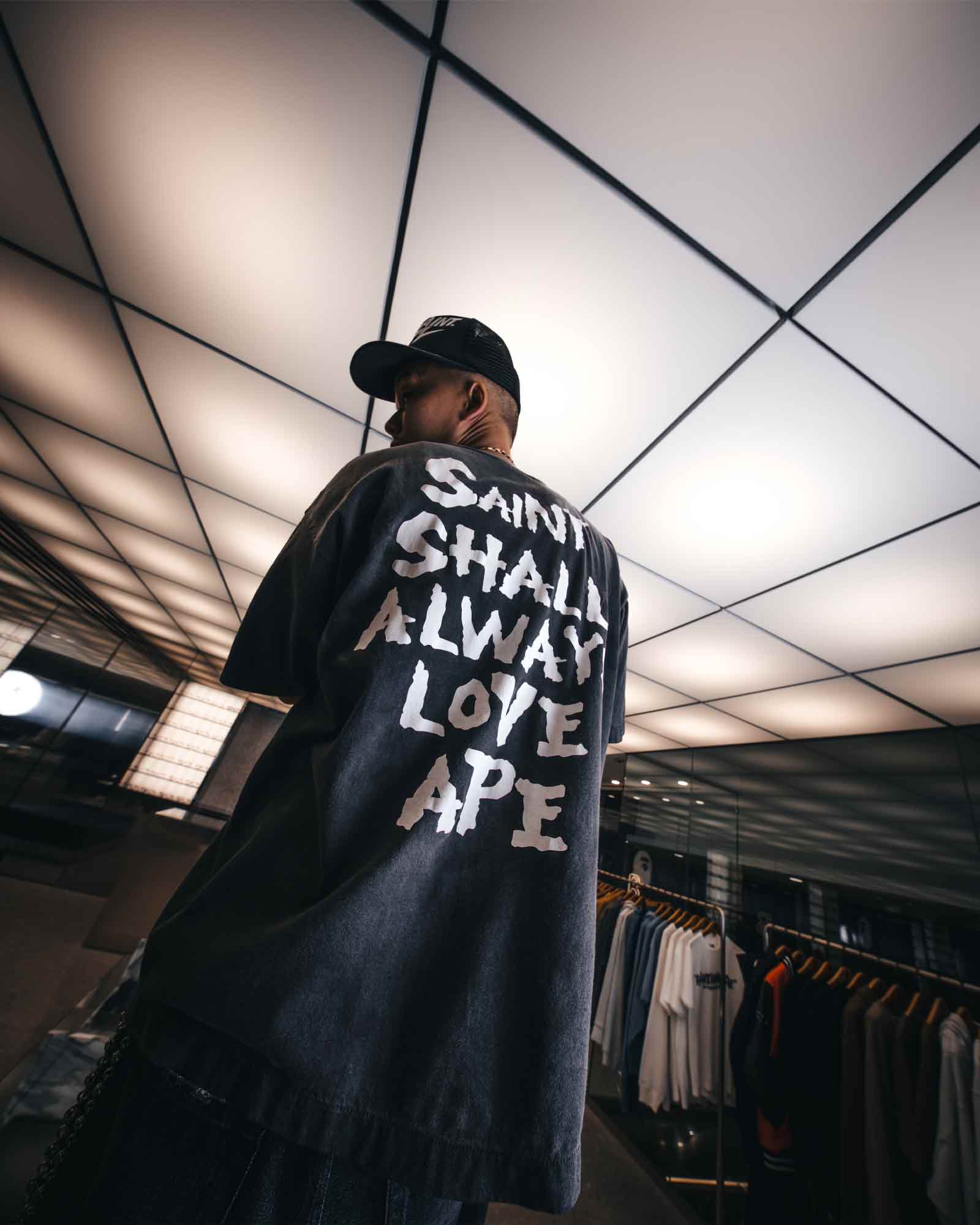©SAINT M××××××・セントマイケル - Tシャツ・カットソー BAPE_SS T-SHIRT/ALWAYS LOVE / BLACK