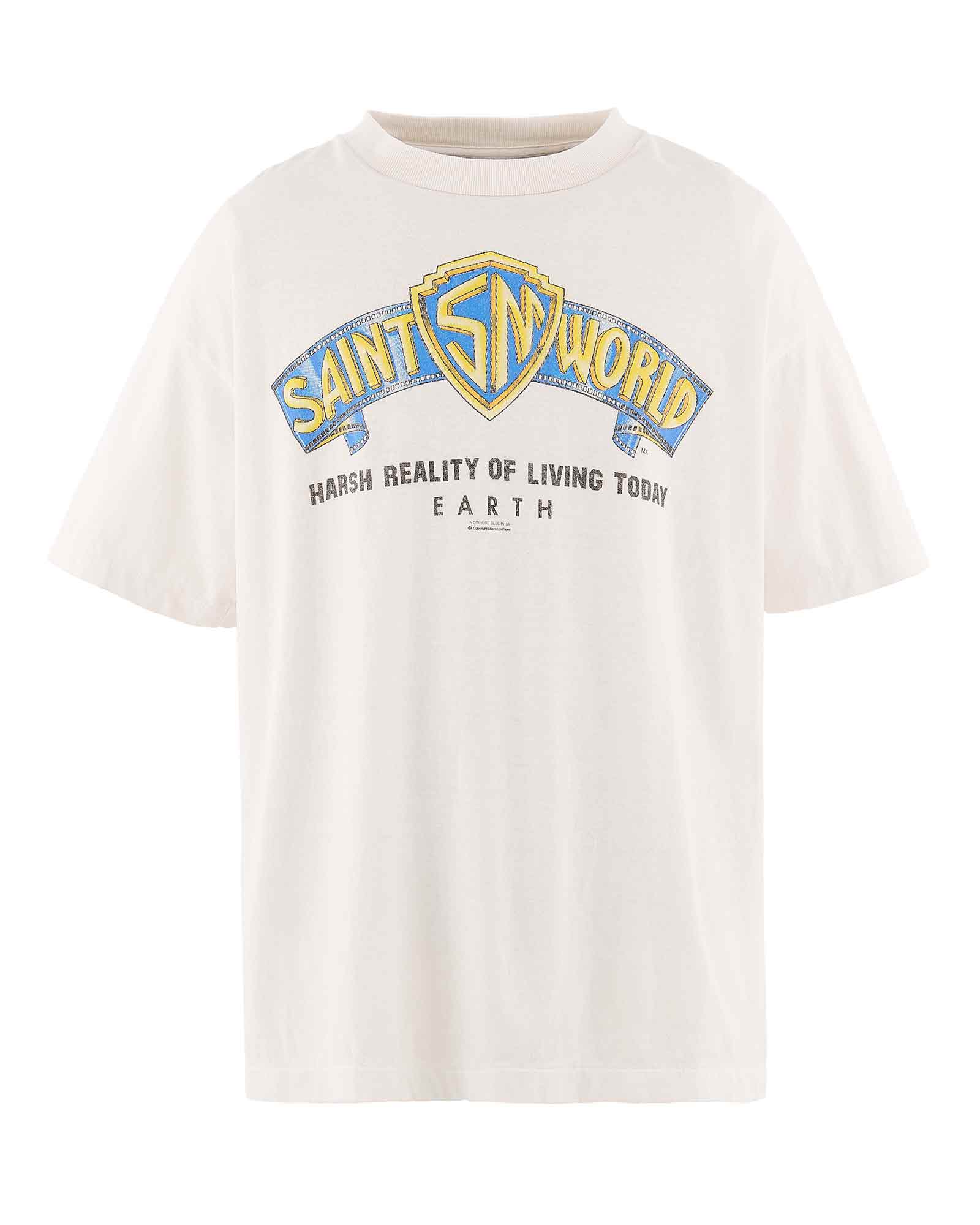 SS T-SHIRT/SAINT WORLD / WHITE