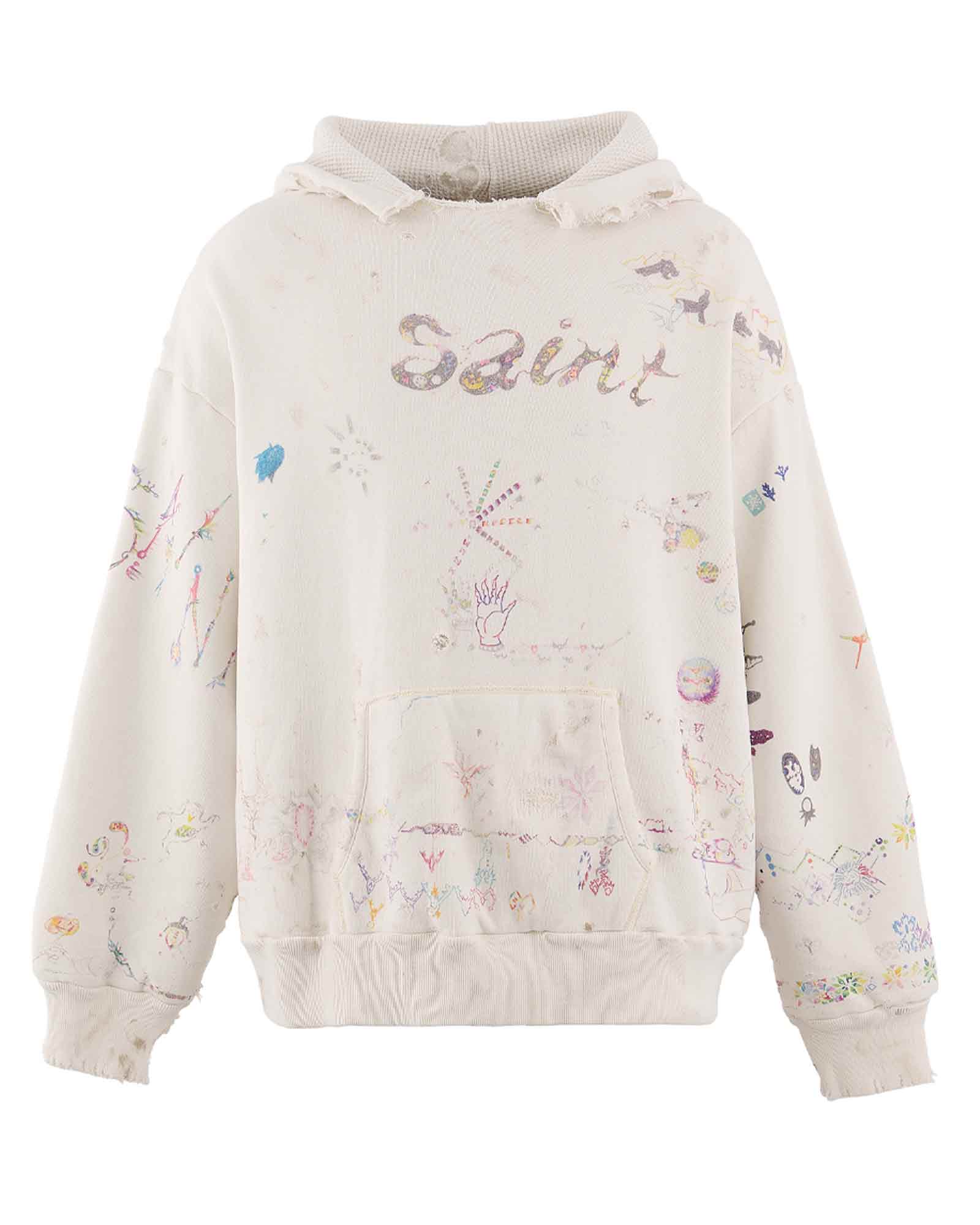 COCO_DOUBLE FACE HOODIE / WHITE