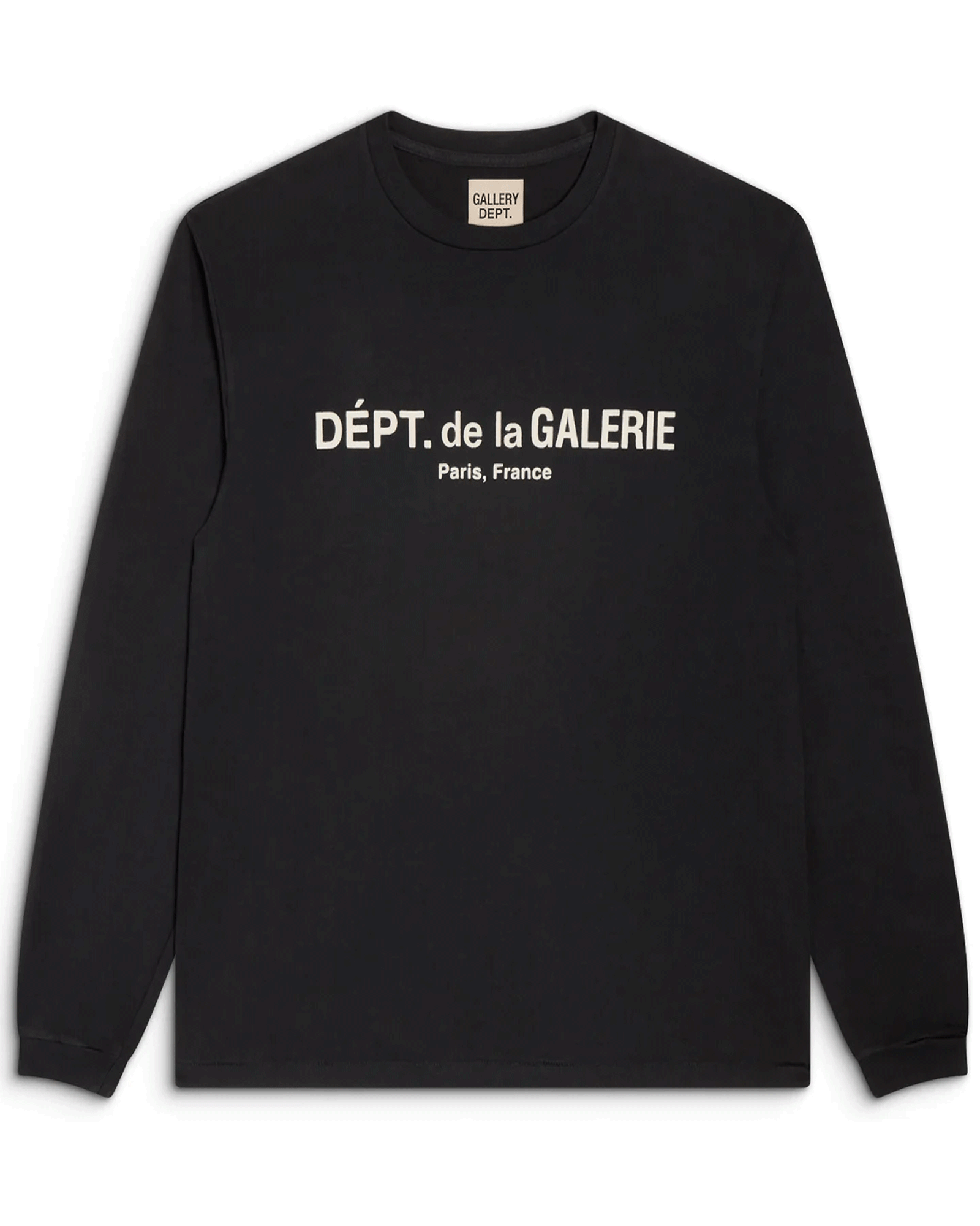 FRENCH LOGO LUX LONG SLEEVE TEE / WASHED BLACK