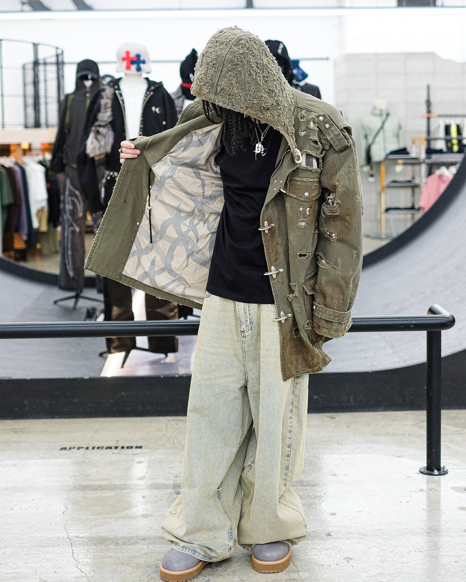 THUG CLUB(サグクラブ)「 TC SHADOW TRIBAL M-65 JACKET / KHAKI