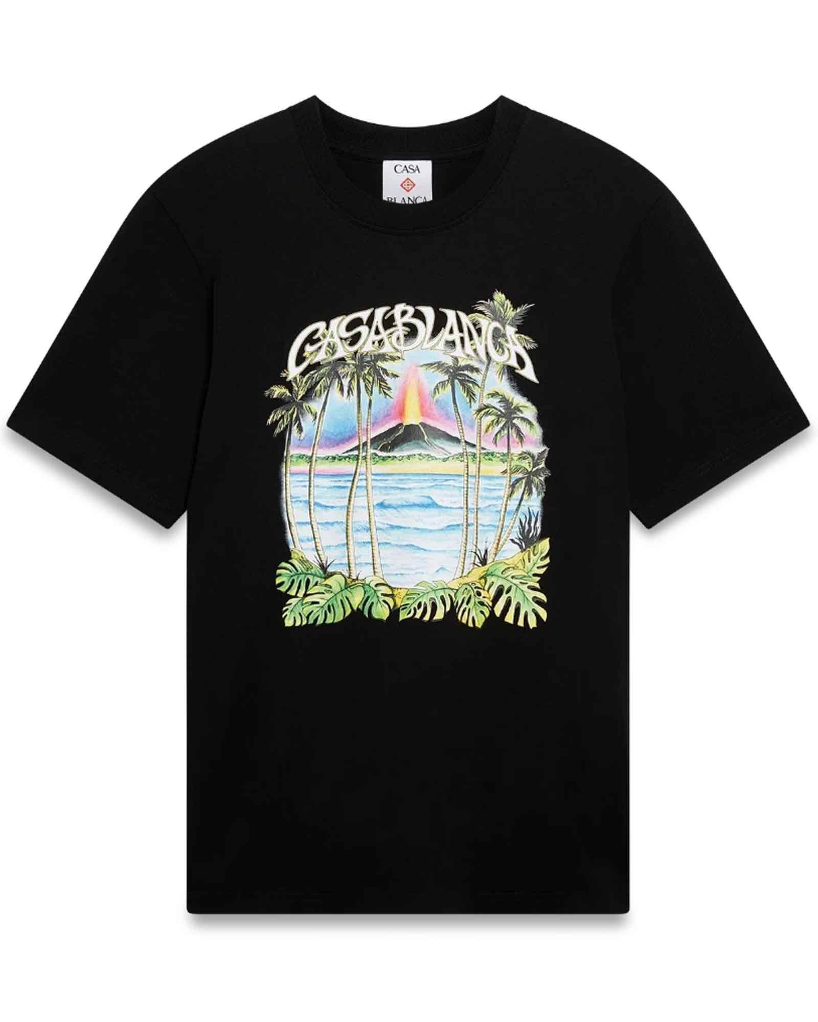 CASABLANCA・カサブランカ - Tシャツ・カットソー VOLCANO PRINTED CLASSIC T-SHIRT / BLACK