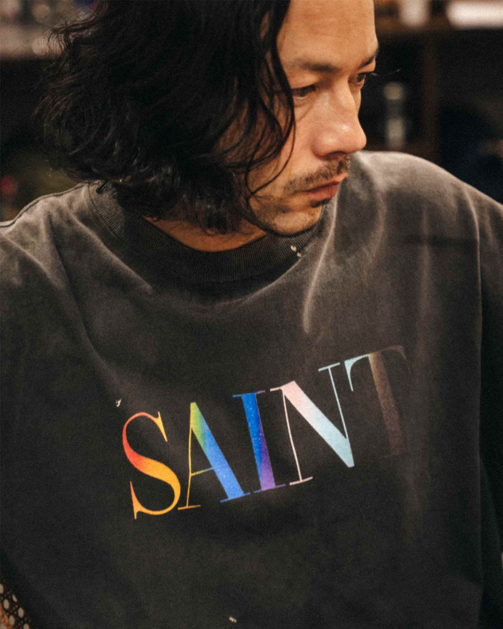 ©SAINT M××××××・セントマイケル - L/S Tシャツ LS T-SHIRT/SAINT / BLACK