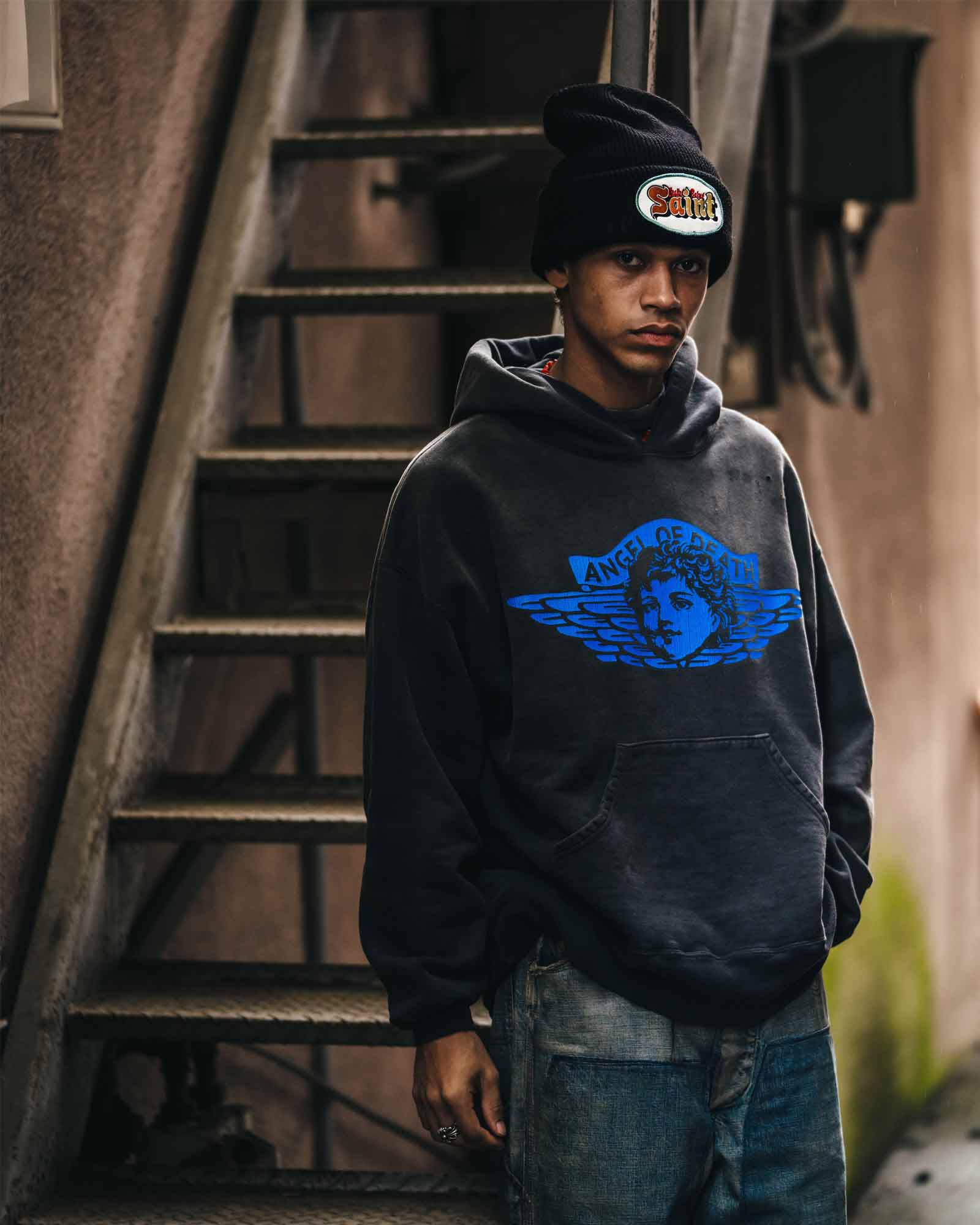 ©SAINT M××××××・セントマイケル - パーカー・フーディ HOODIE/ANGEL / BLACK