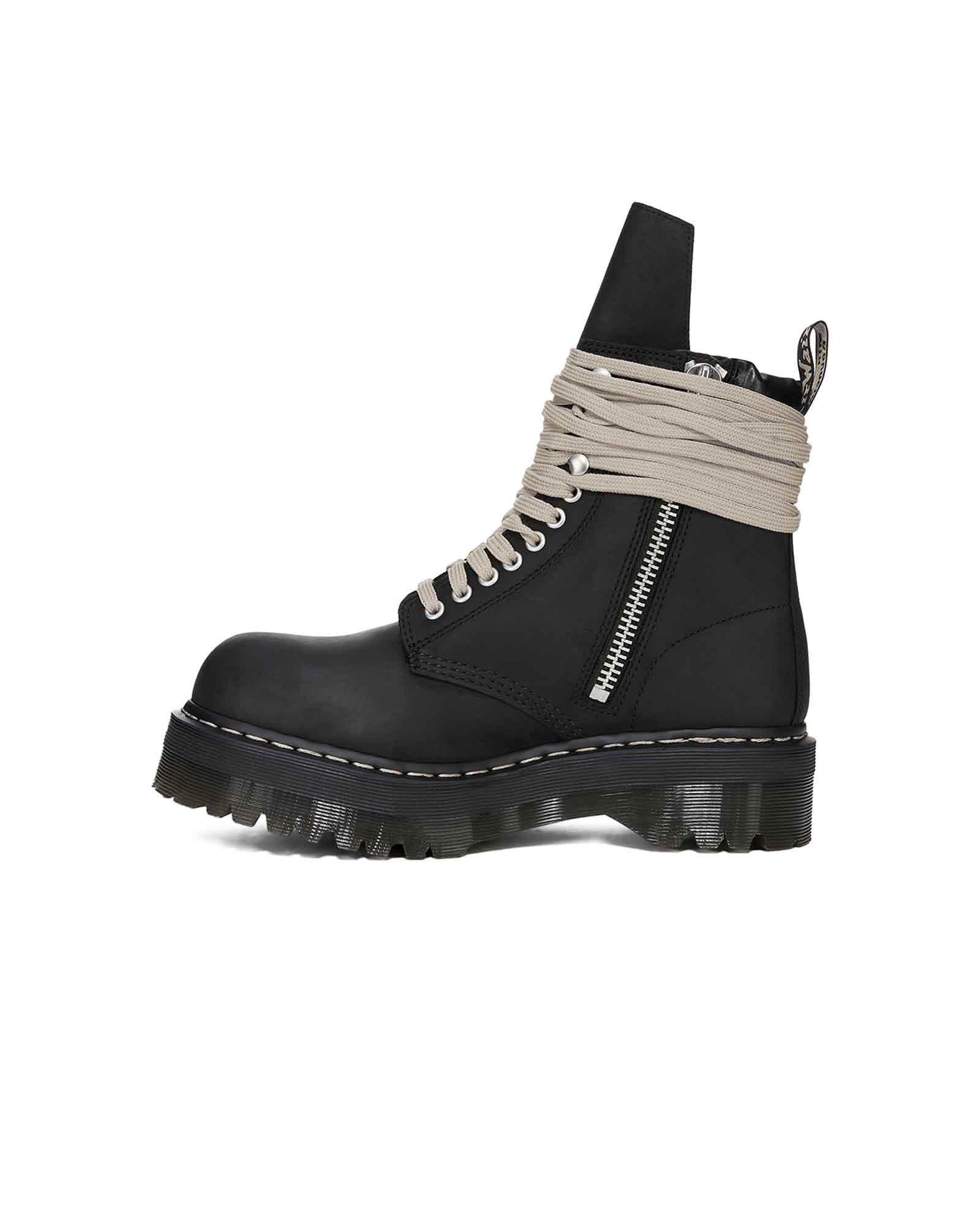 RICK OWENS・rick owens -  QUAD SOLE STEEL TOE BOOT / BLACK