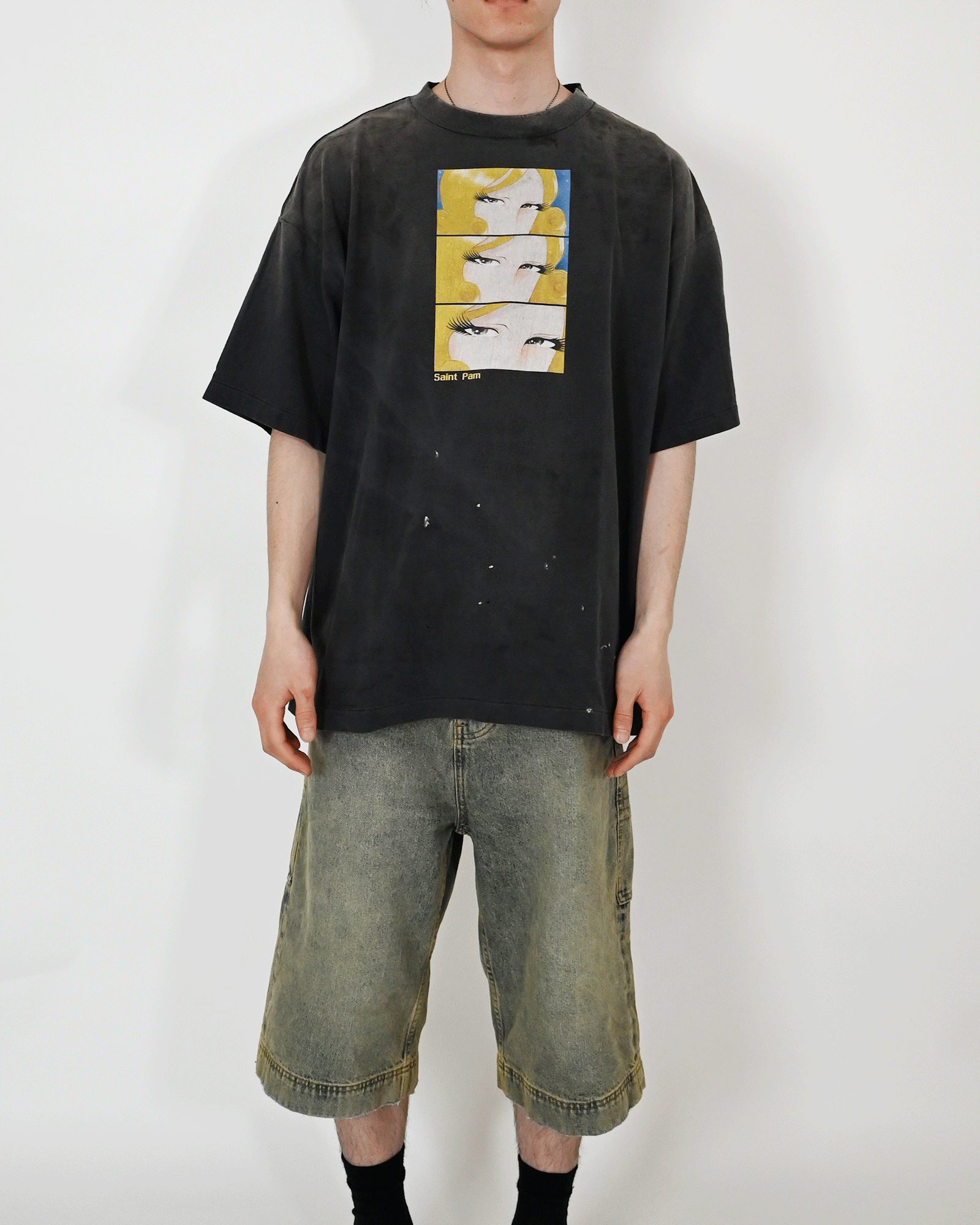 ©SAINT M××××××・セントマイケル - Tシャツ・カットソー PM_SS TEE/SAINT PAM / BLACK